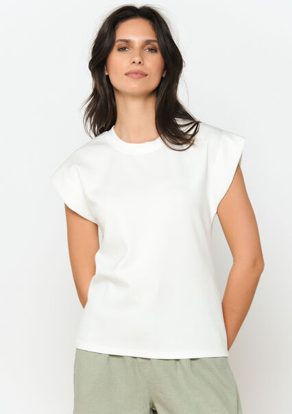 Short-sleeved sweatshirt - OPTICAL WHITE - 03001712_1019