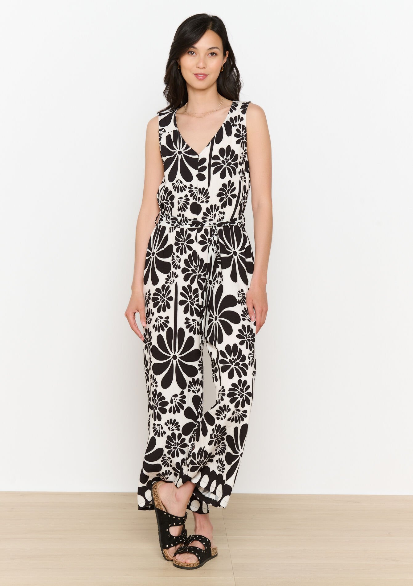 Printed jumpsuit, Printed jumpsuit - BLACK - 06004632_1119
