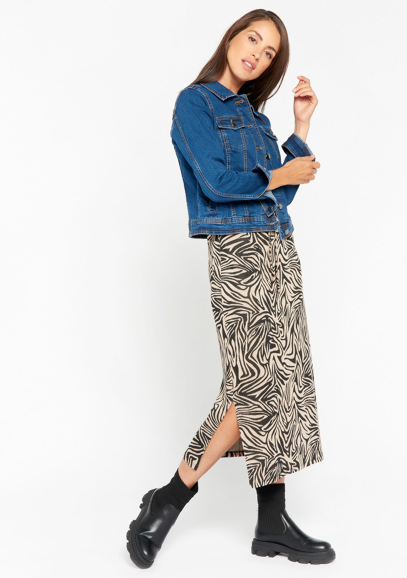 Veste en jeans classique, Veste en jeans classique - DARK BLUE - 09100649_0501