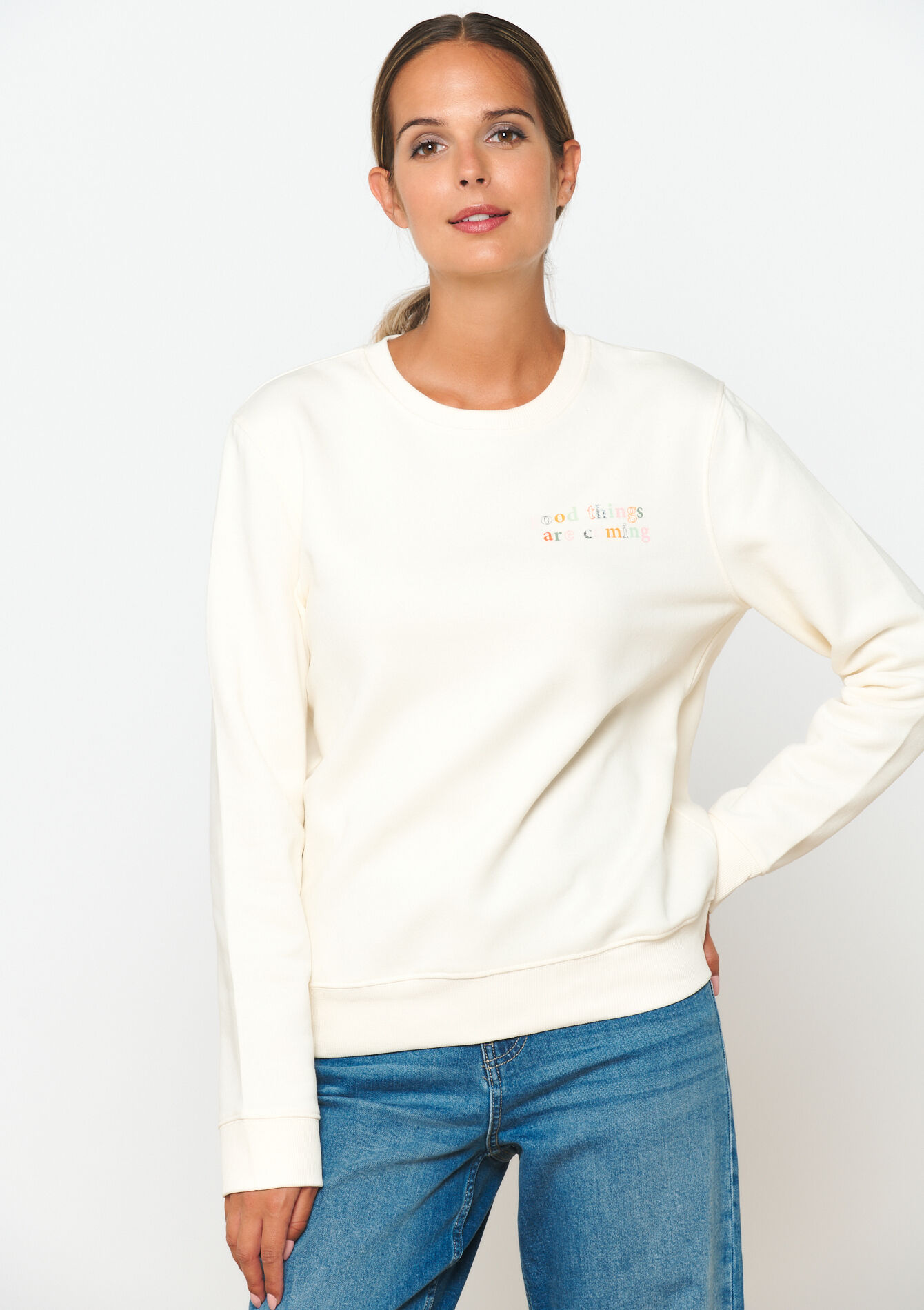 Pull avec imprimé, Pull avec imprimé - VANILLA WHITE - 03001717_1013