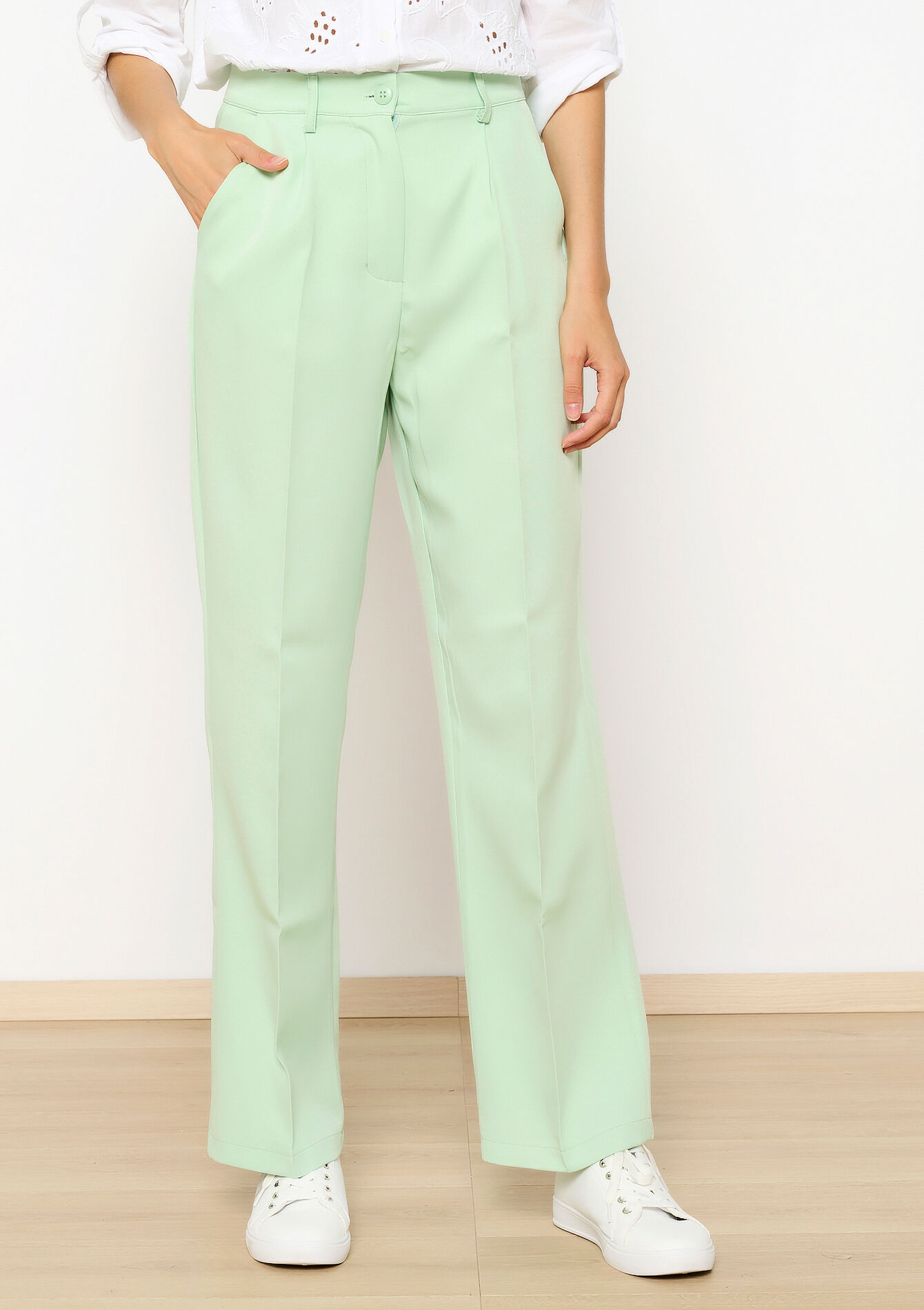 Rechte broek, Rechte broek - ALMOND GREEN - 06100625_1724
