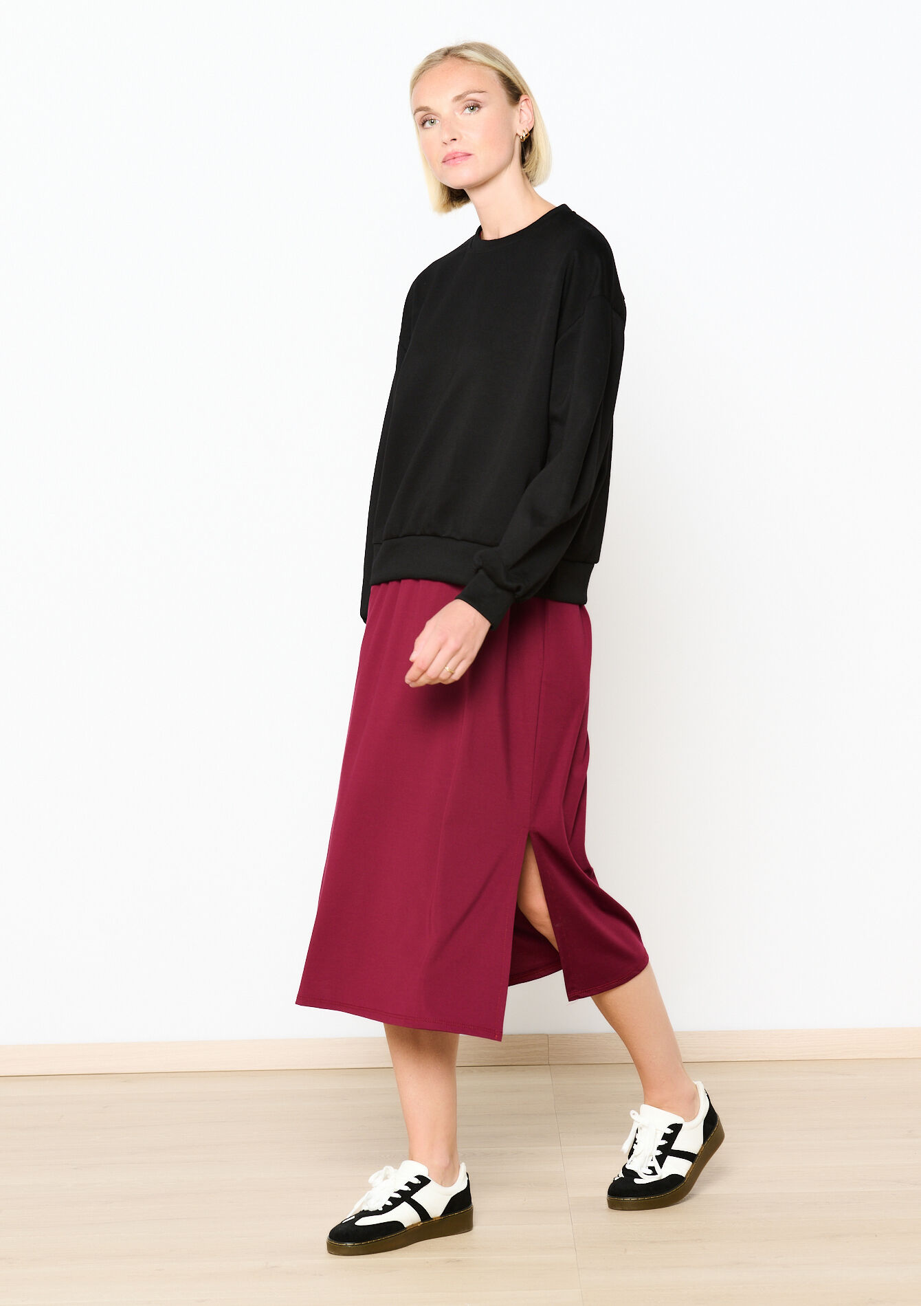 Sweater with balloon sleeves, Sweater with balloon sleeves - BLACK - 03001742_1119