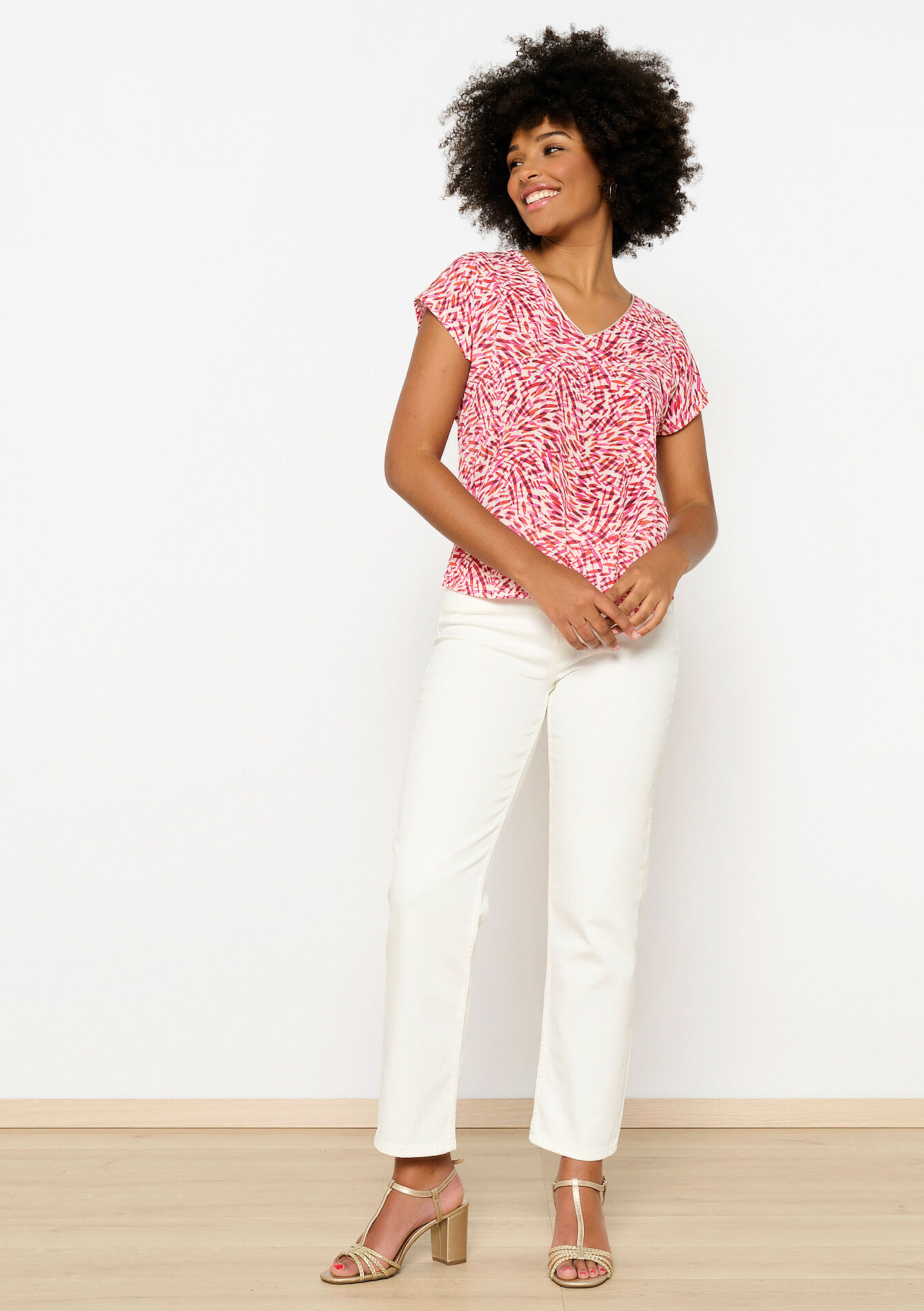 T-shirt with print, T-shirt with print - RED FRAMBOISE - 02301573_1496