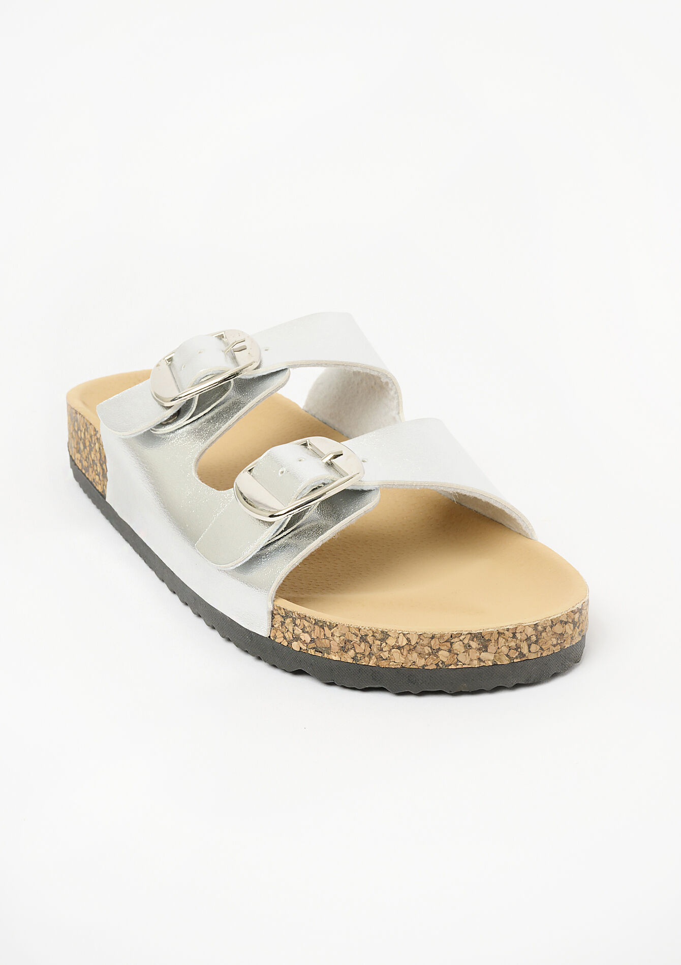 Sandals with buckle, Sandals with buckle - SILVER - 13000748_1059