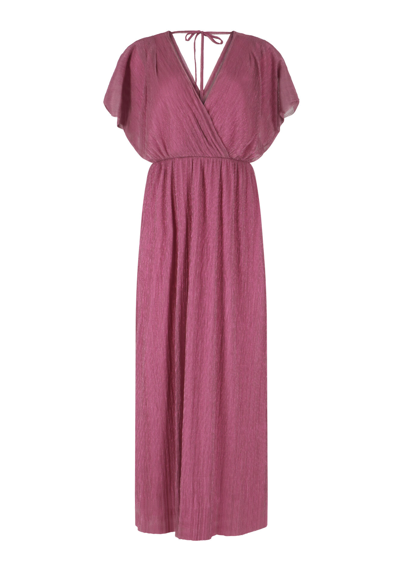 Maxi dress with pleating, Maxi dress with pleating - FUSCHIA PINK - 08601946_1465