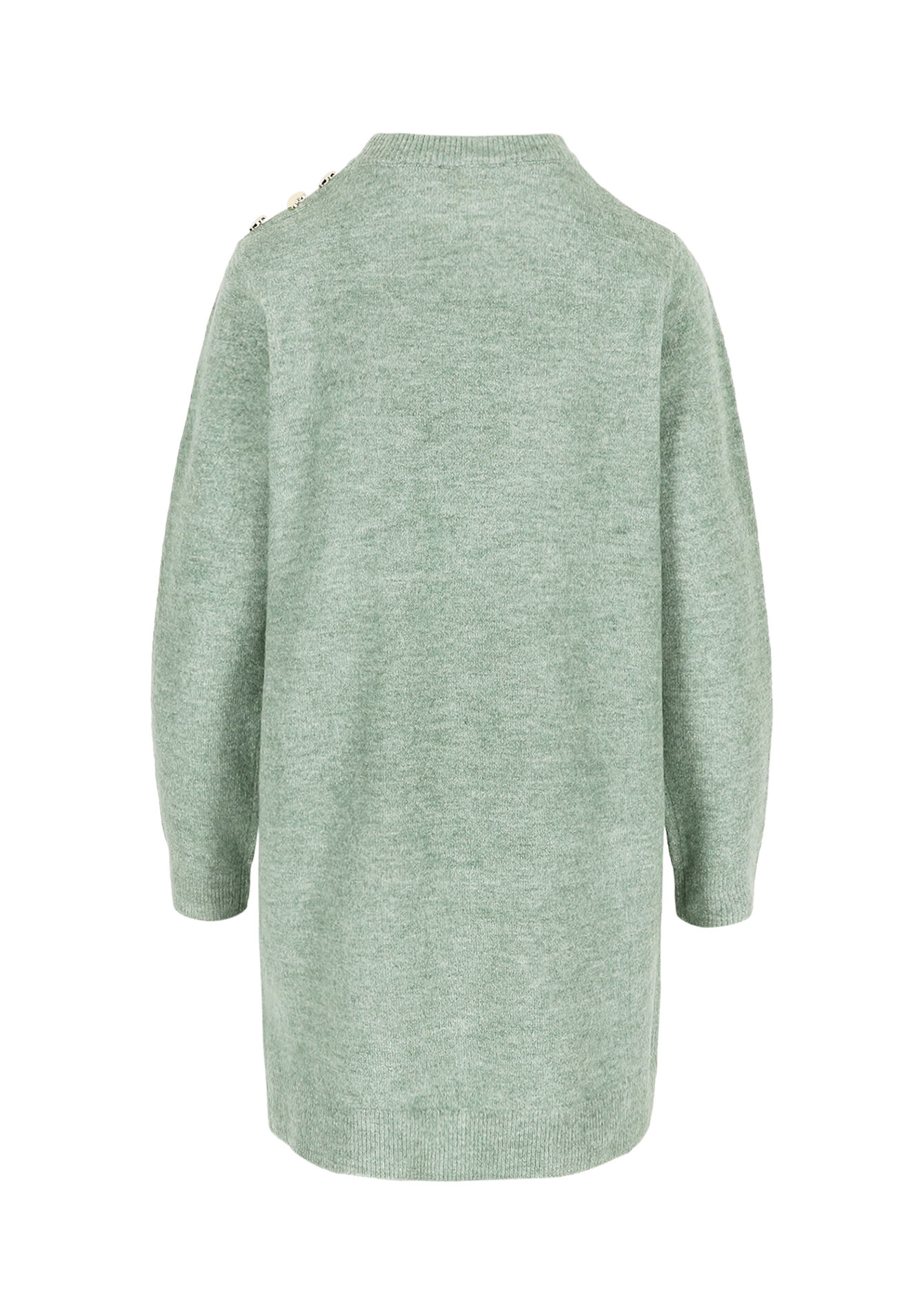 Robe pull à boutons coeur, Robe pull à boutons coeur - MINT GREEN - 08104033_1723