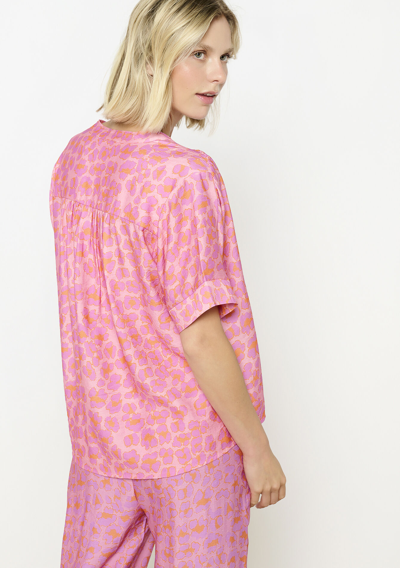 Blouse ample imprimée - PINK BUBBLEGUM - 05702852_1477