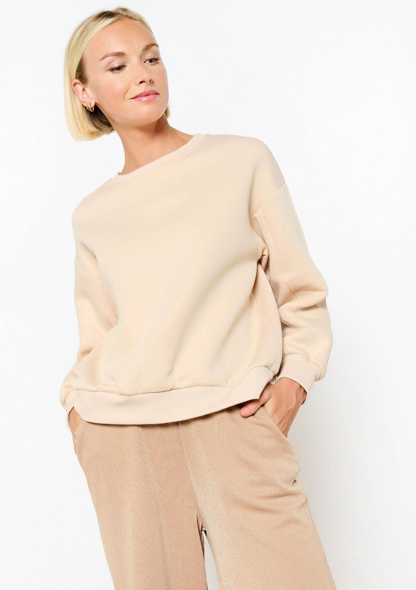 Oversized sweater, Oversized sweater - BEIGE ASH - 03001724_1904