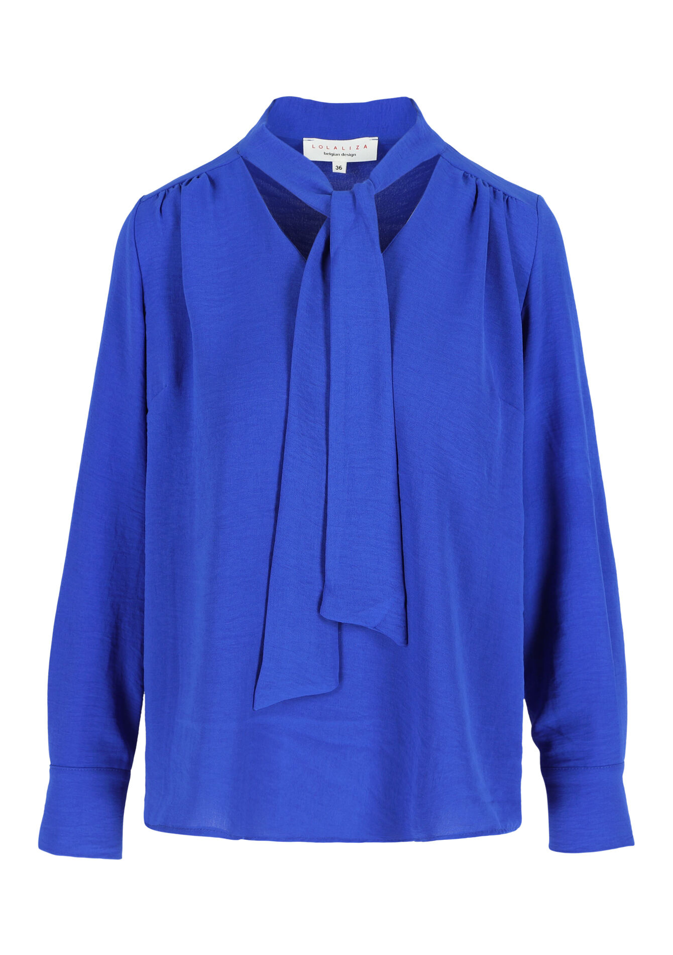 Blouse avec noeud, Blouse avec noeud - BLUE COBALT - 05702421_2925