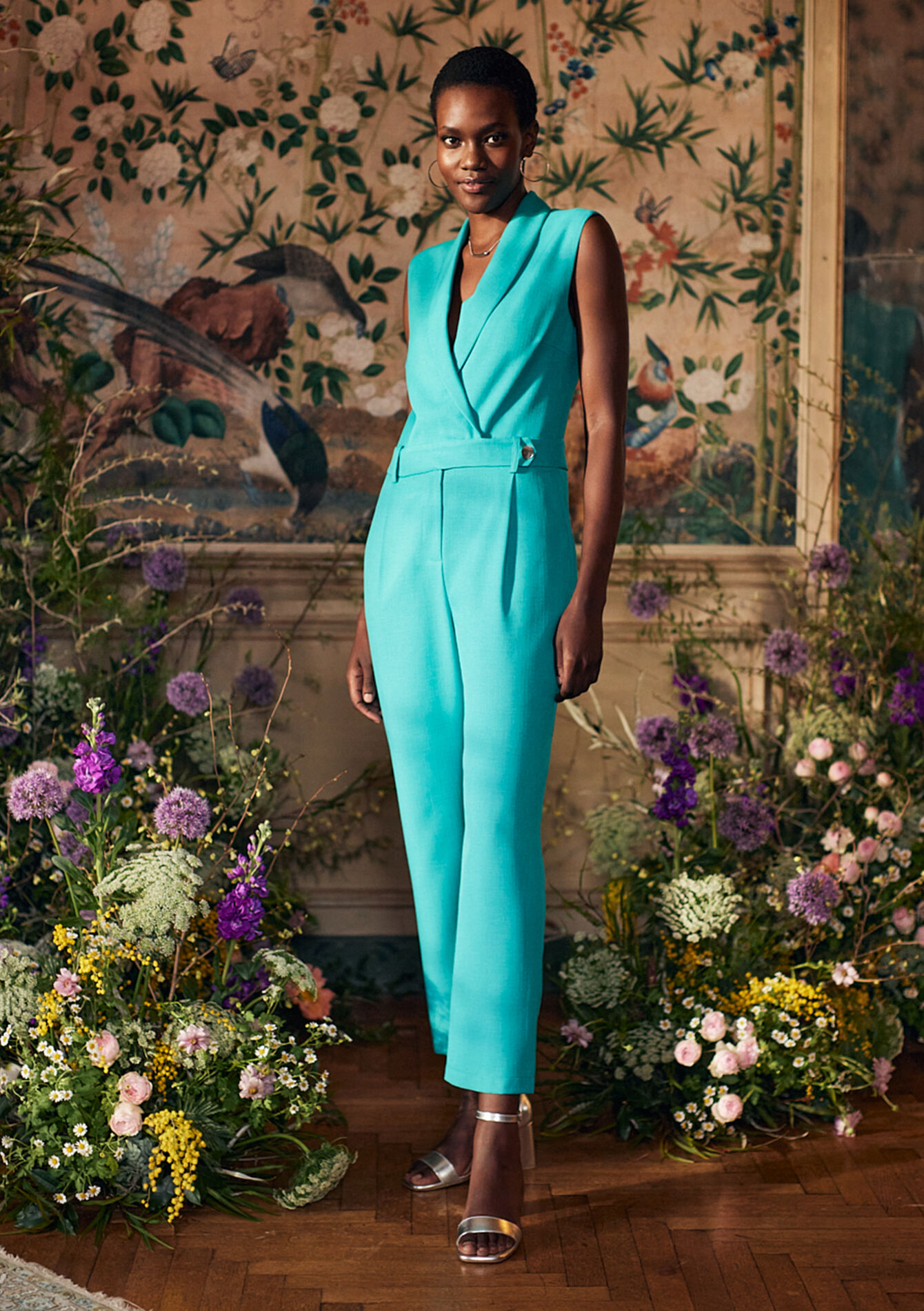 Combinaison style tailleur, Combinaison style tailleur - TURQUOISE - 1102488