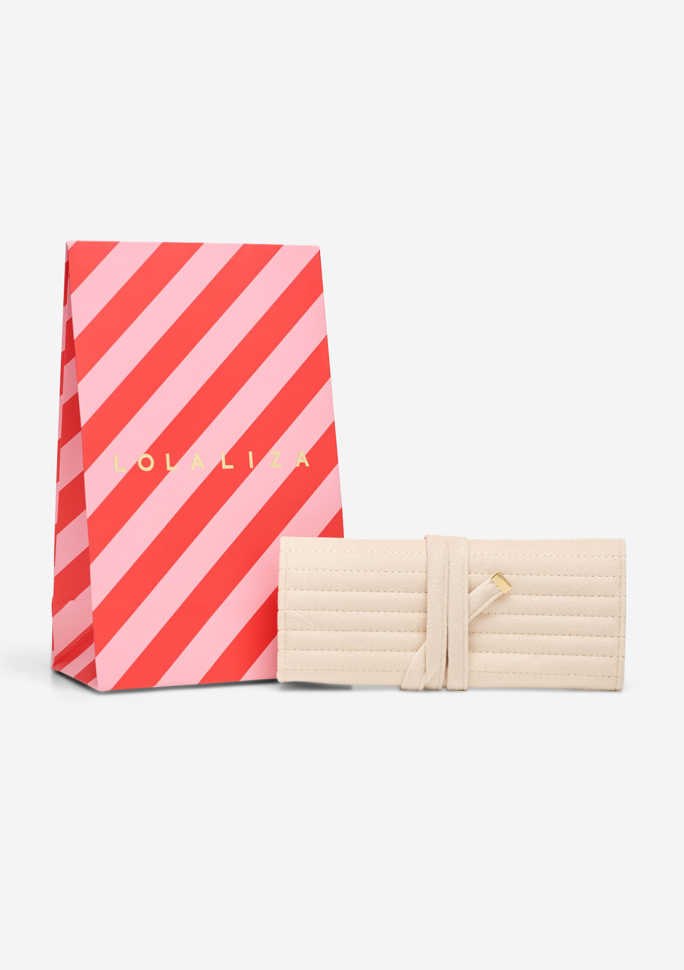 Fluwelen sieradenpouch - LT BEIGE - 14001943_2527