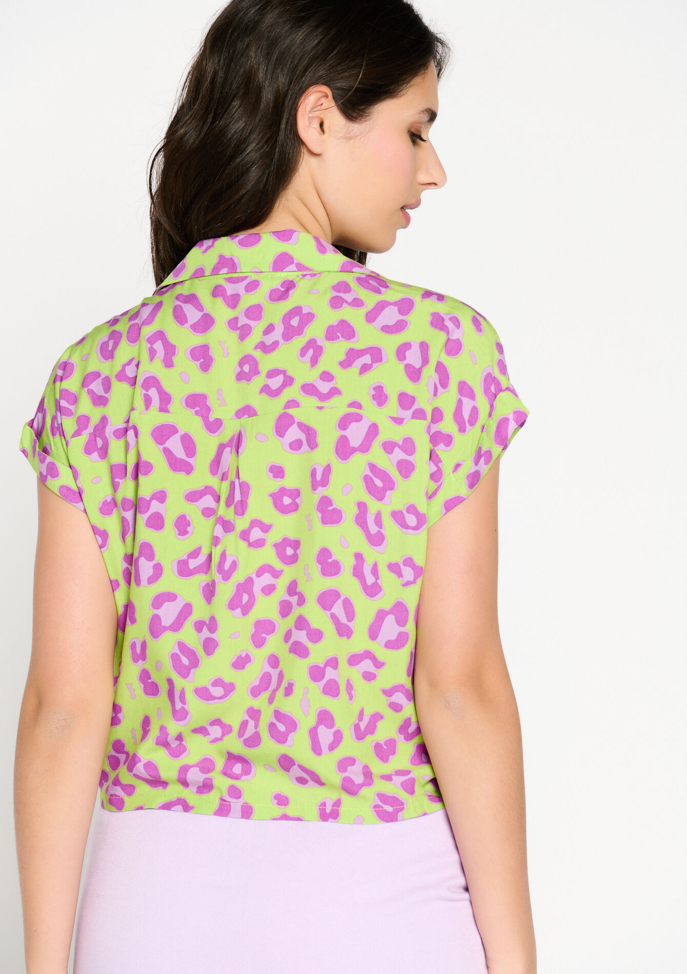 Hemd met luipaardprint, Hemd met luipaardprint - LIME - 05702238_4711