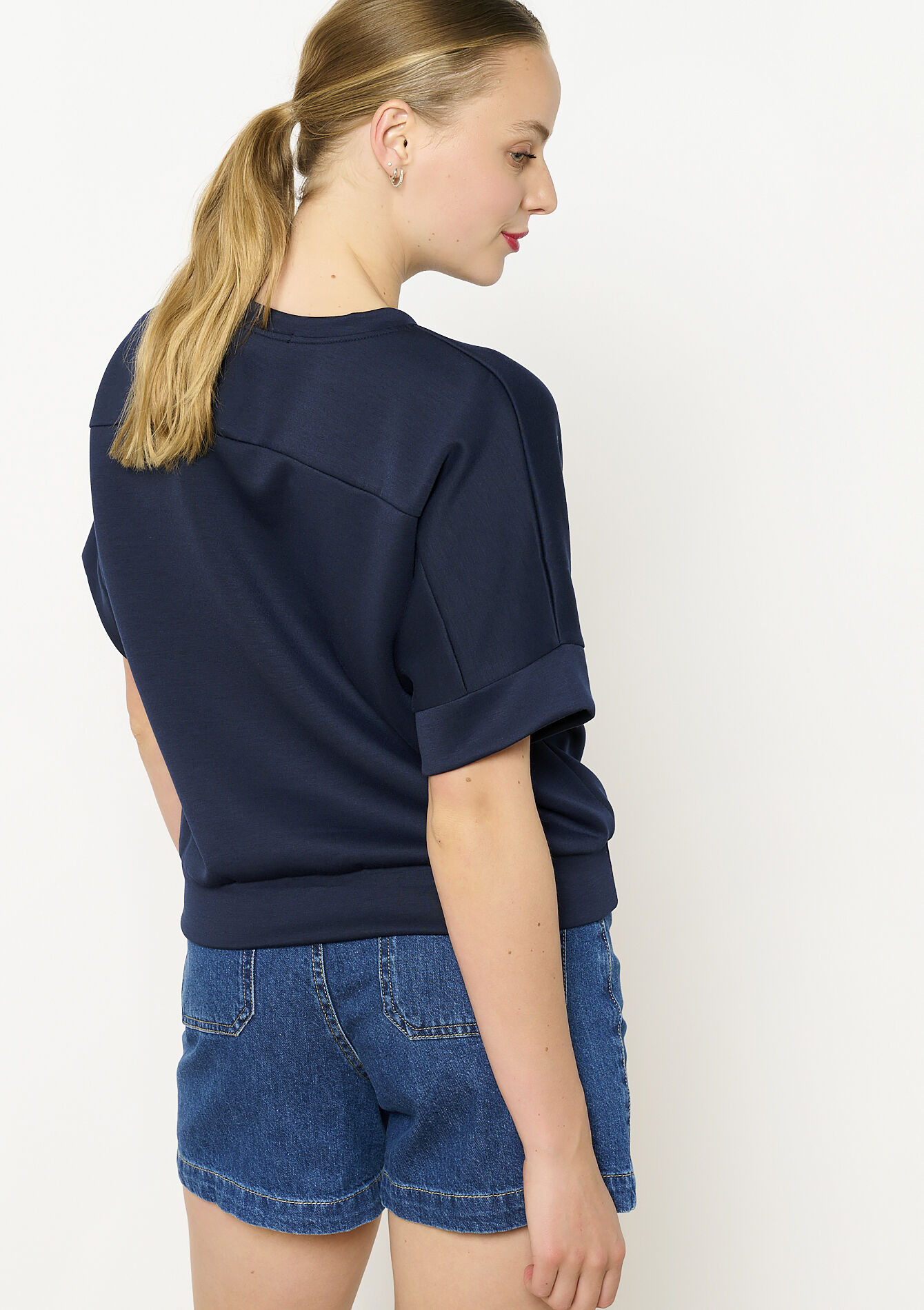 T-shirt en sweat, T-shirt en sweat - NAVY BASIC - 15100315_2723