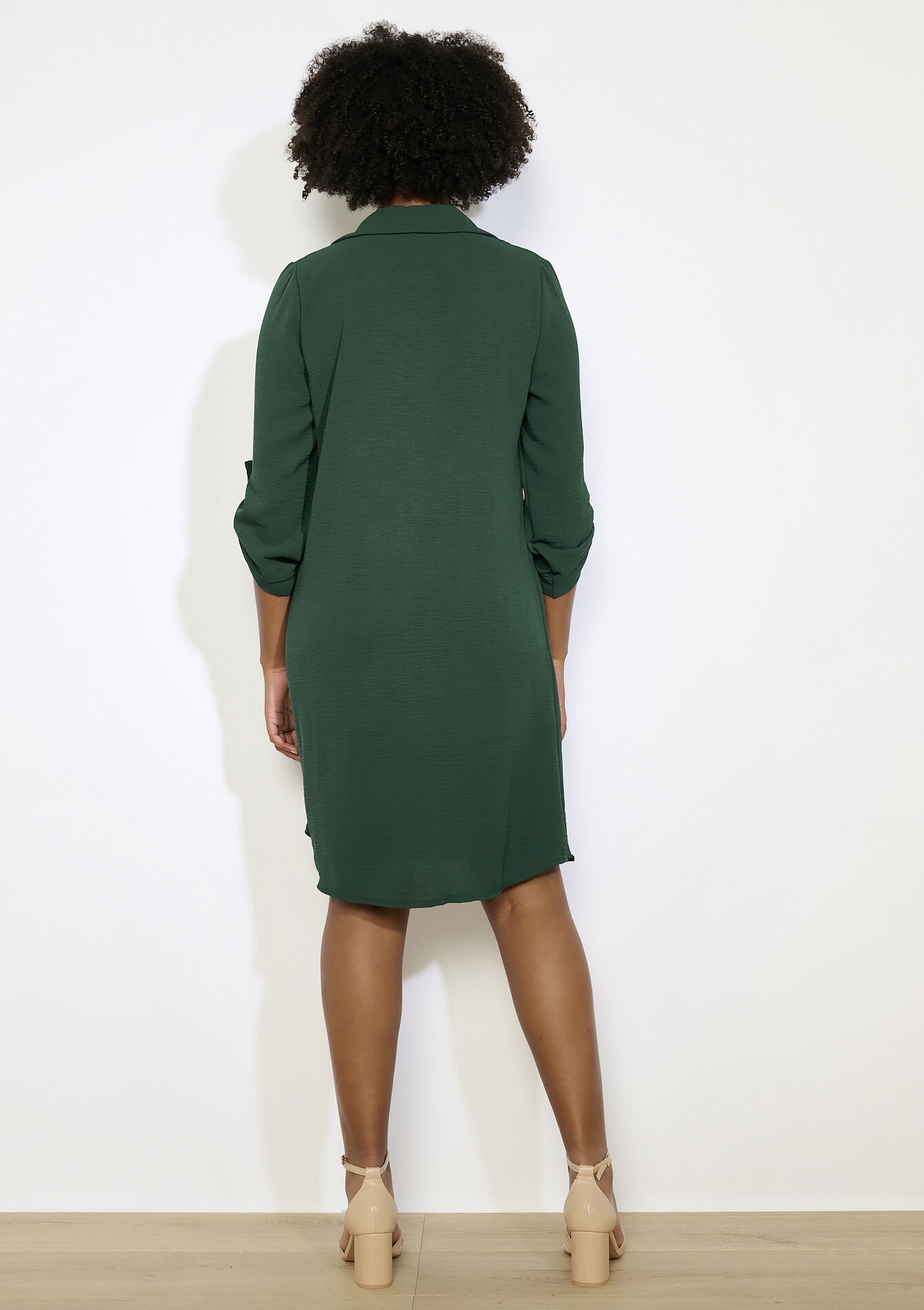 Polojurk met knopen - BOTTLE GREEN - 08104271_1778