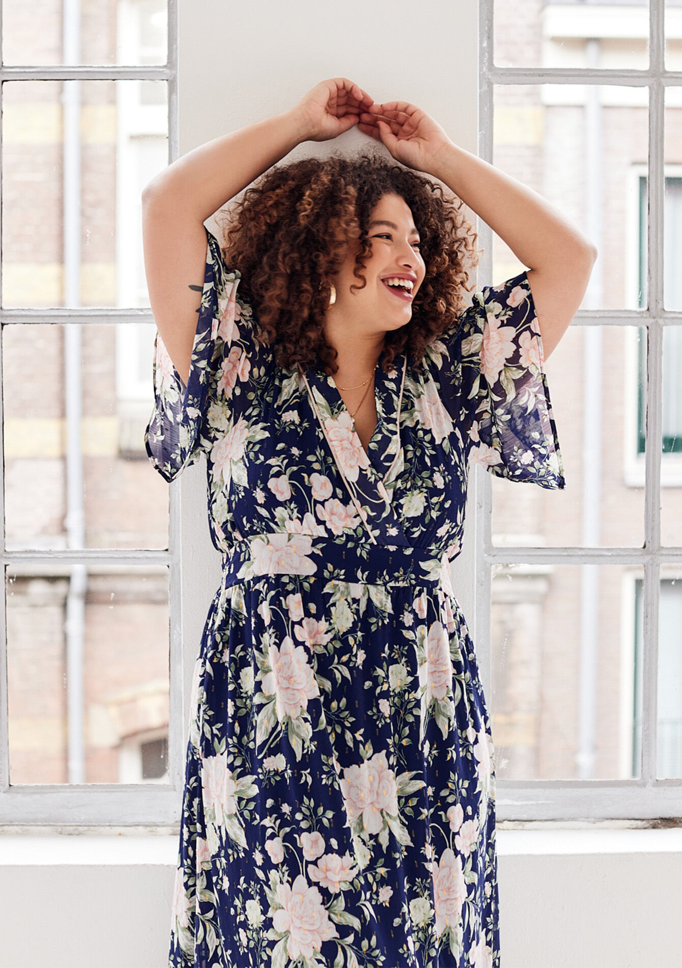 Wikkeljurk met paisleyprint, Wikkeljurk met paisleyprint - NAVY BASIC - 08601792_2723