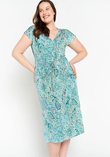 Maxi dress with paisley print - BLUE DUCK - 08601995_2922