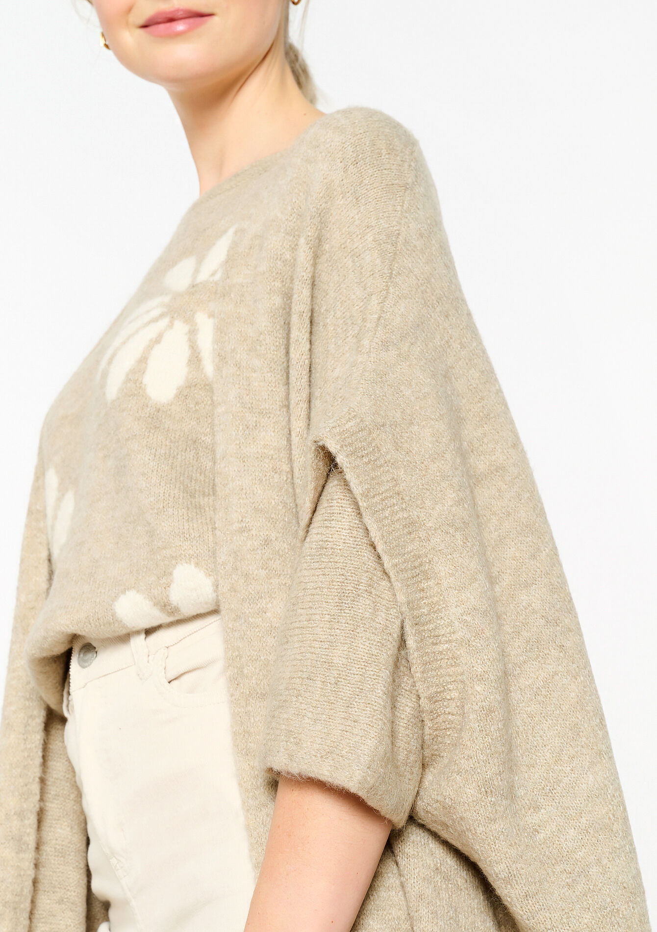 Lange cardigan, Lange cardigan - LIGHT TAUPE - 04800293_2572