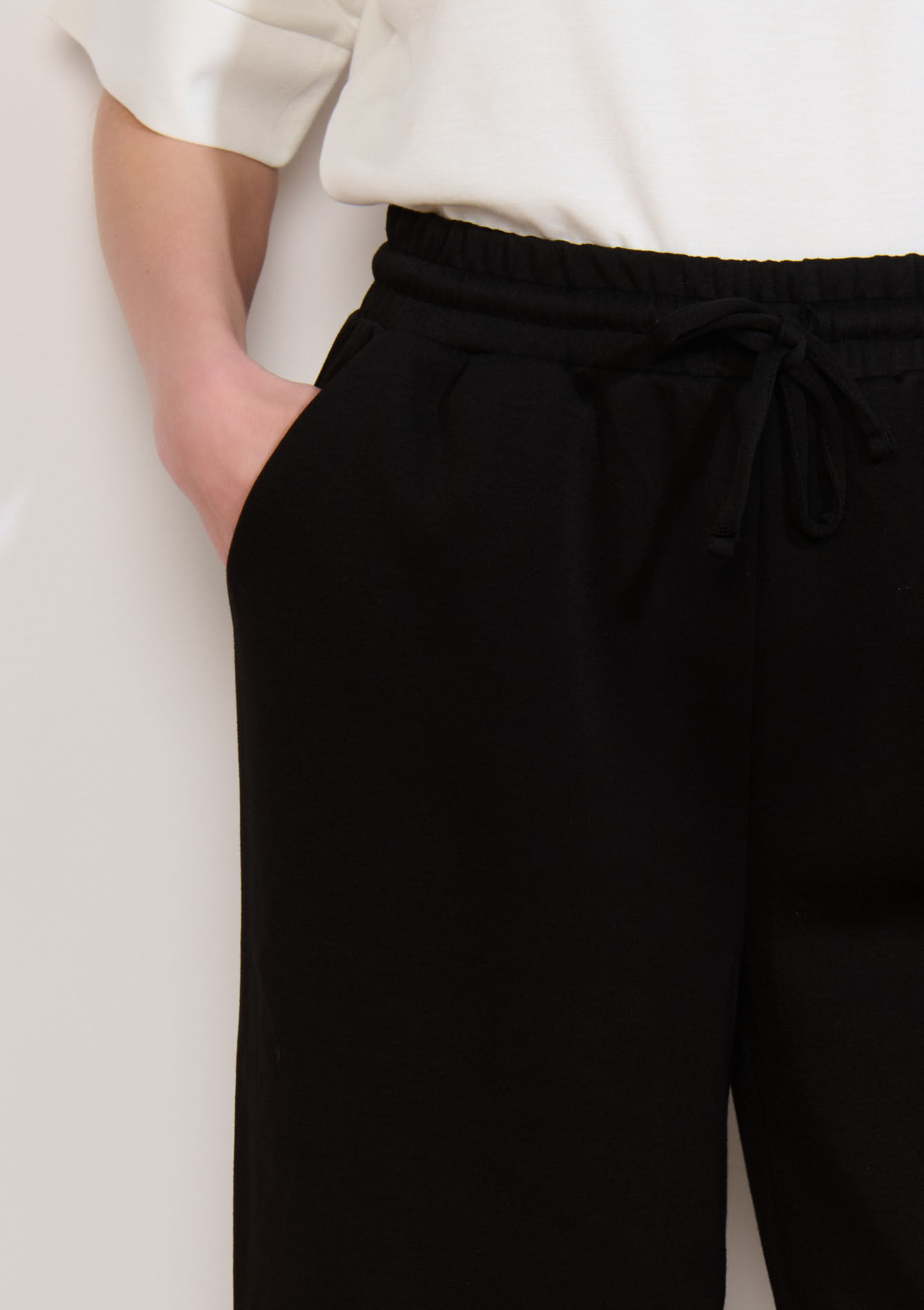 Wijde joggingbroek van modal - BLACK - 15100405_1119