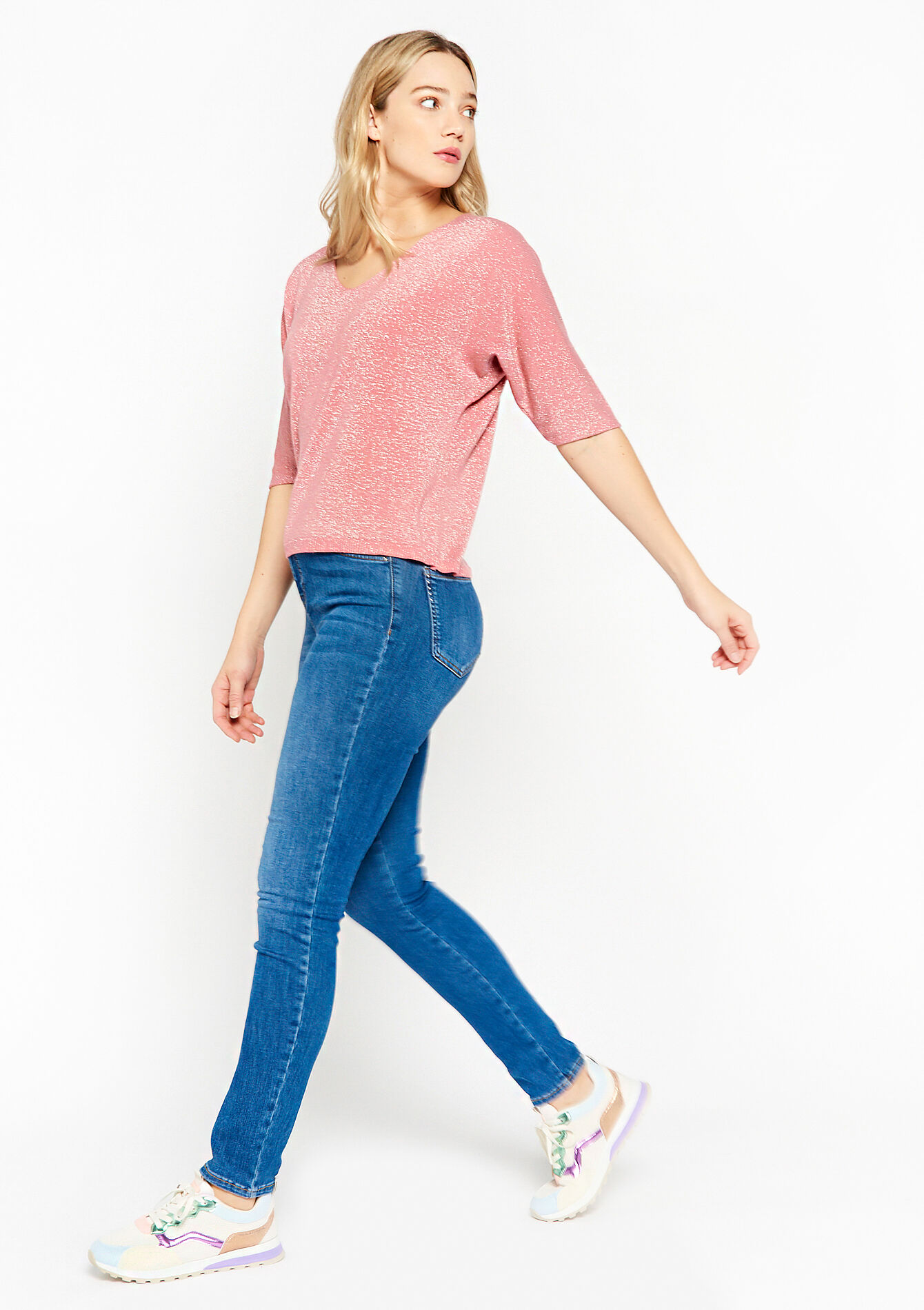 Lurex pullover, Lurex pullover - COSMETIC PINK - 04006097_5733