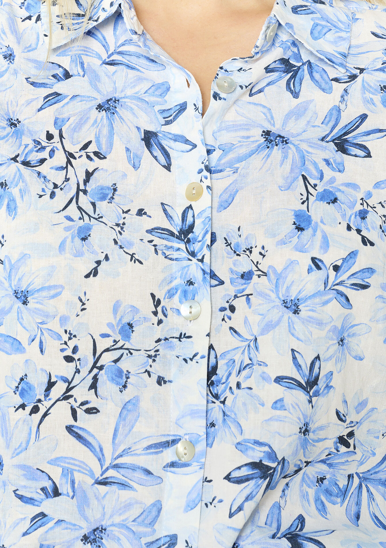 Flowing printed shirt - BLUE PASTEL - 05702687_3003