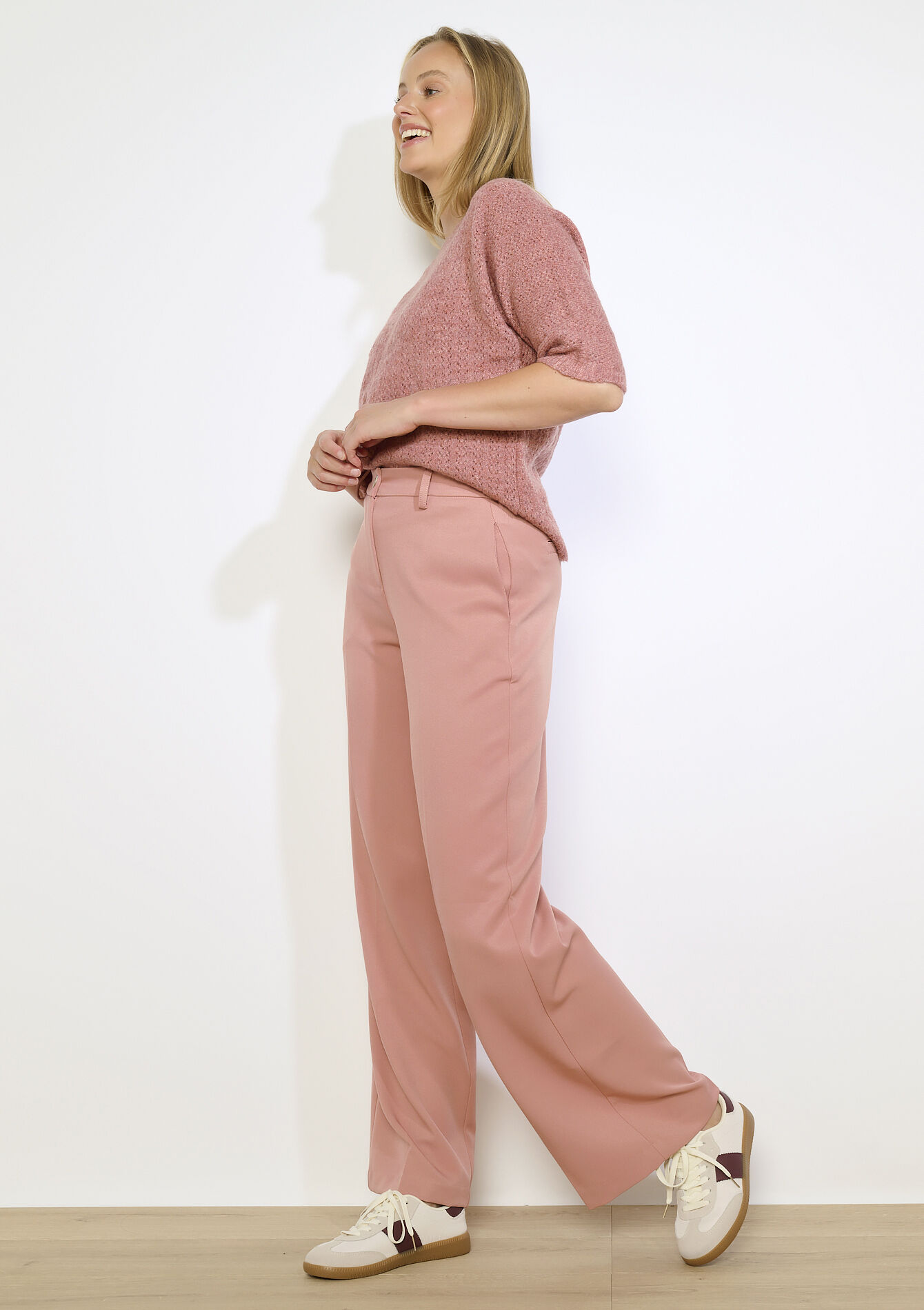 Pantalon large en sergé, Pantalon large en sergé, , back