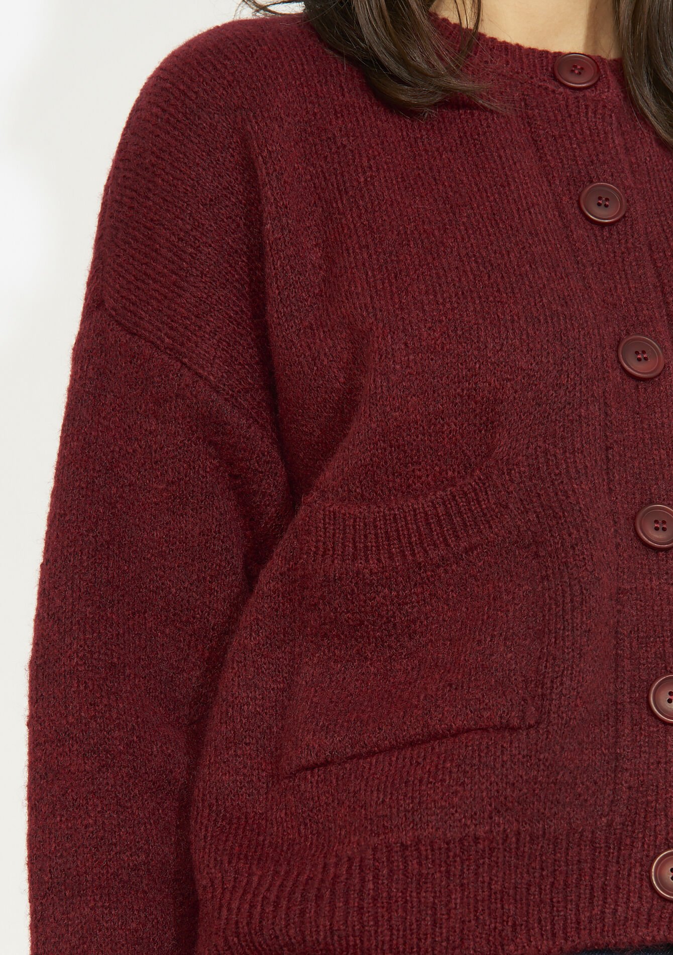 Gilet en maille boutonné, Gilet en maille boutonné - BORDEAUX WINE - 04101401_5514