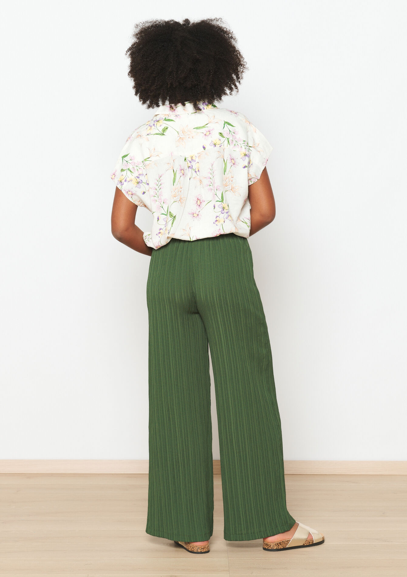 Broek met plissé, Broek met plissé - KHAKI REAL - 06600829_4301