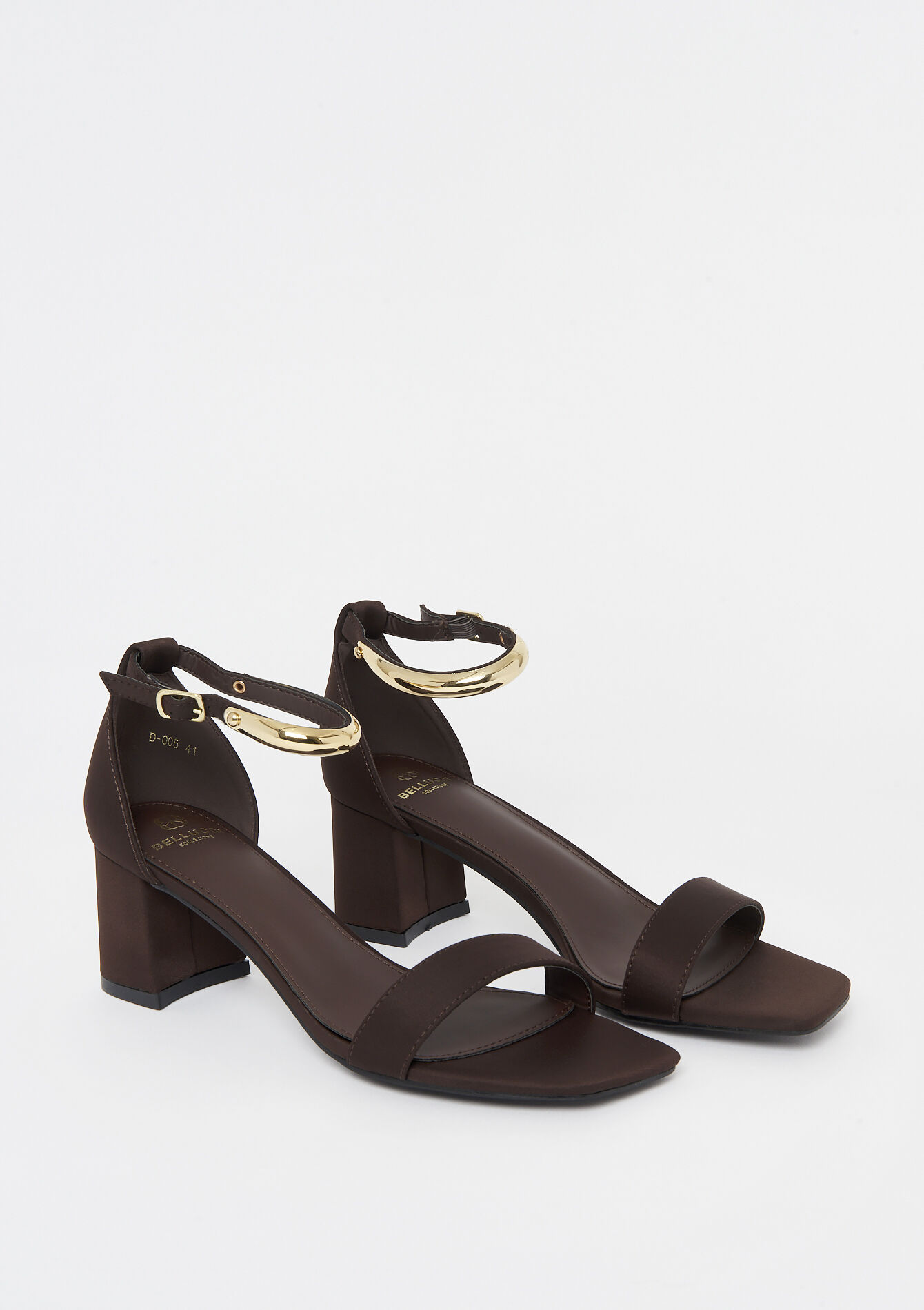 Sandalen met gouden bandje - BROWN COFFEE - 13000847_3717