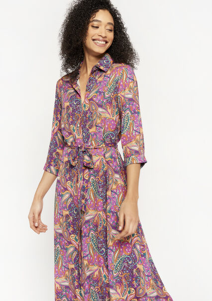 Maxi-jurk met paisley print - PURPLE FESTIVAL - 08601539_5910