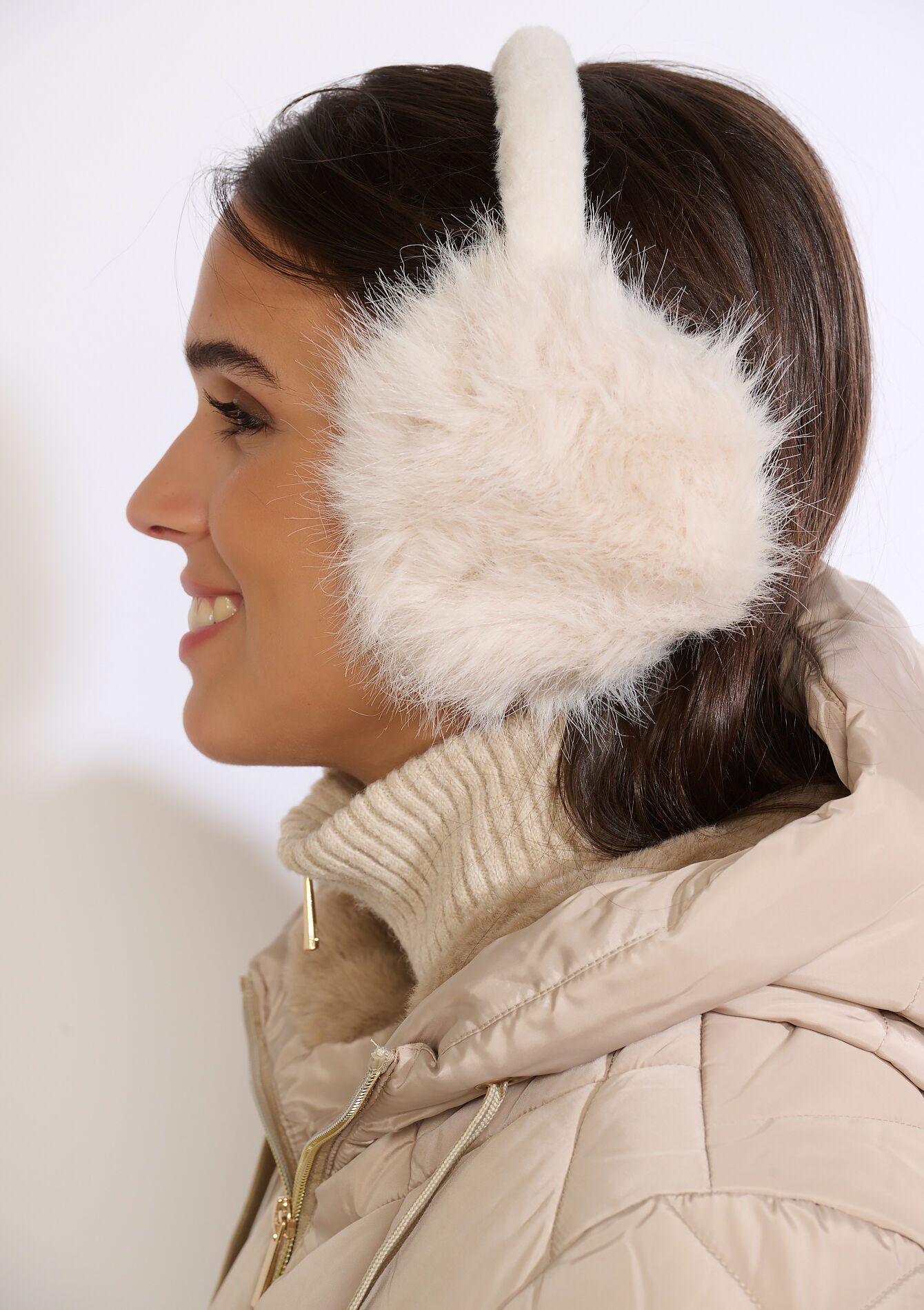 Oorwarmers van imitatiebont - VANILLA WHITE - 17002252_1013