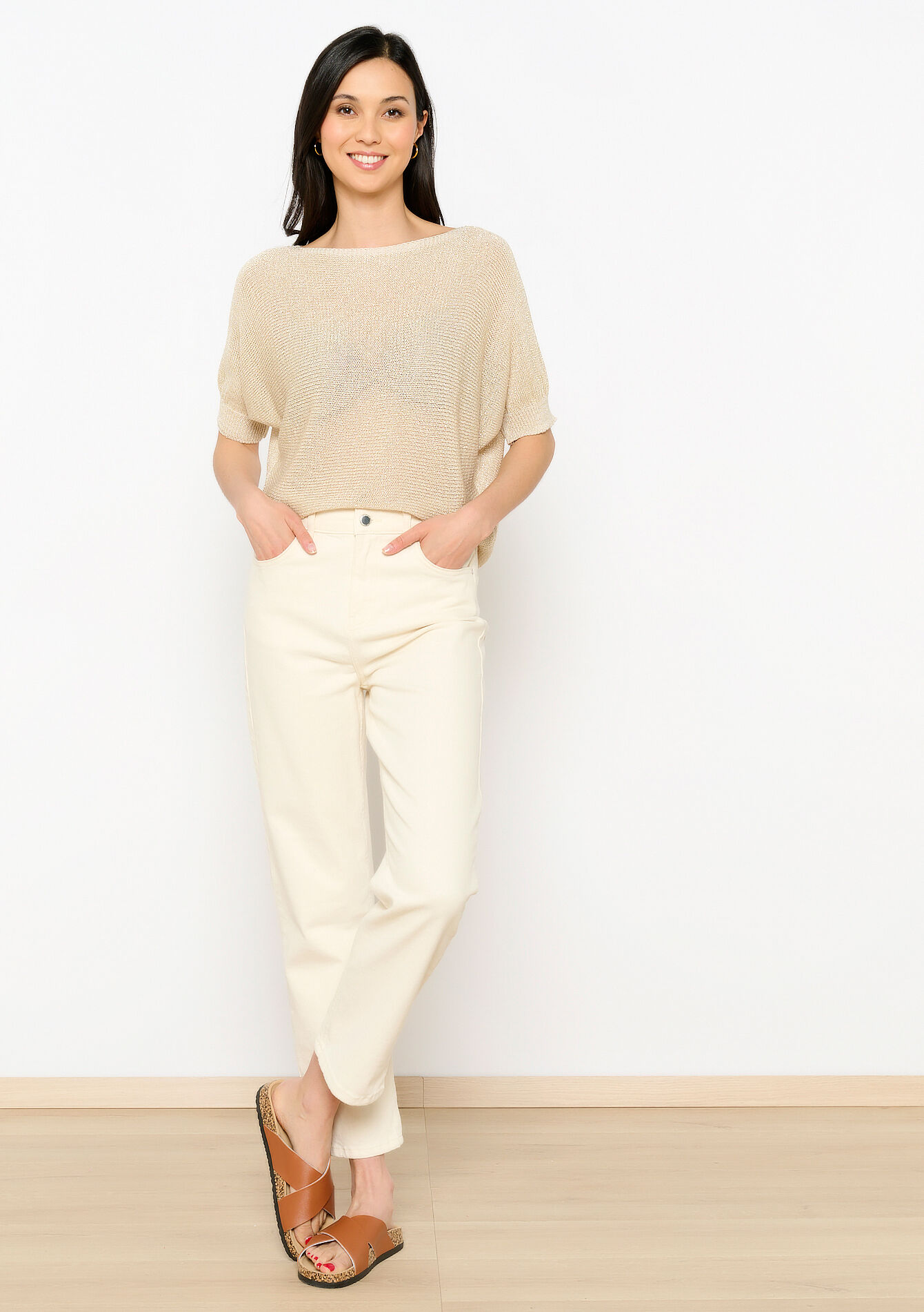 Pullover en lurex, Pullover en lurex - BEIGE CHINE - 04006600_4025