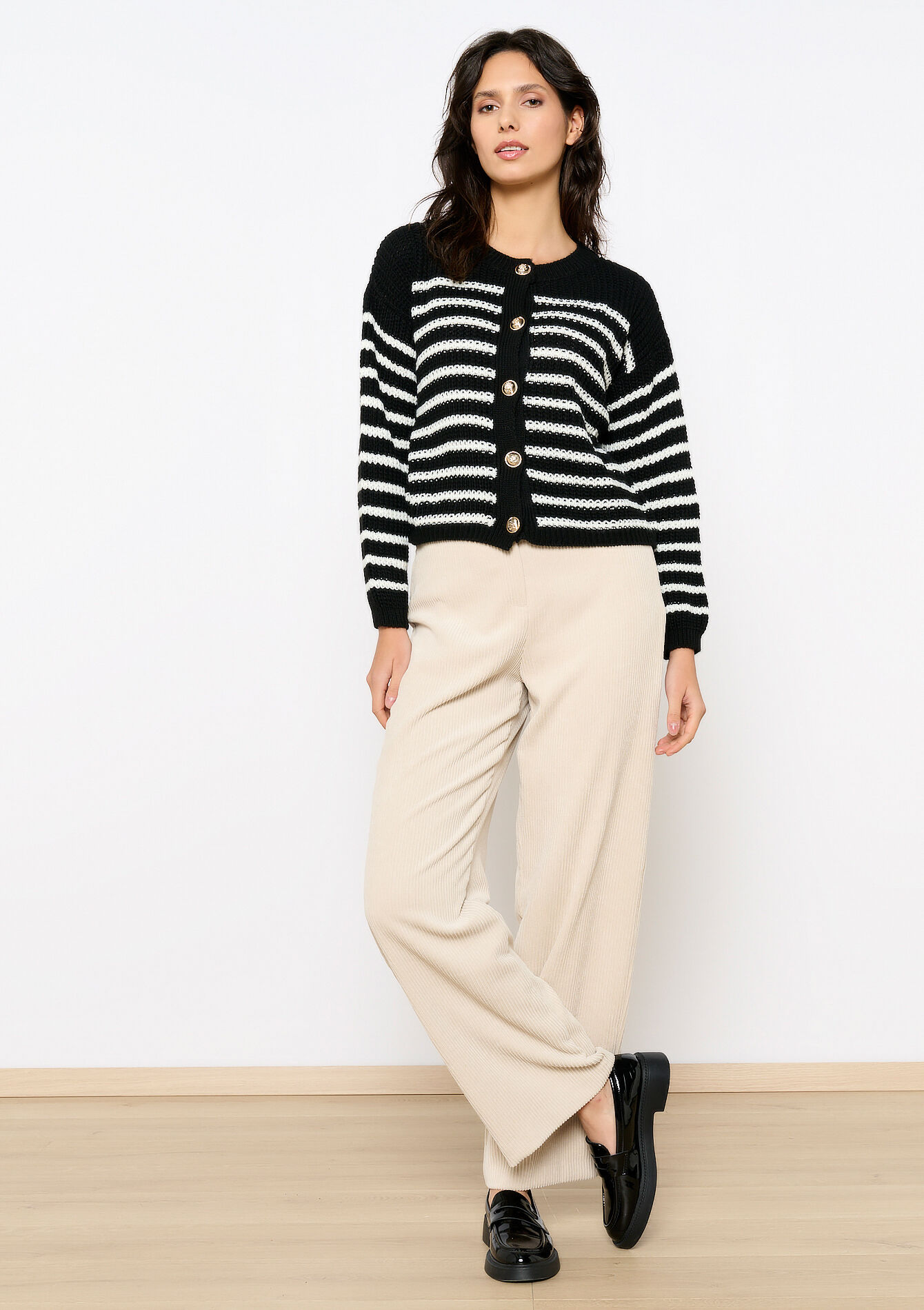 Cardigan à rayures - BLACK - 1119896