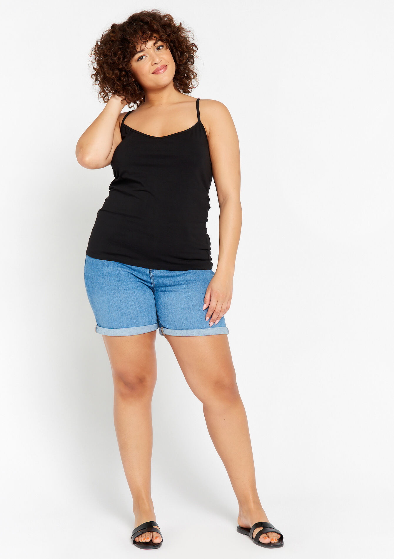 Débardeur à fines bretelles - BLACK - 02200331_1119