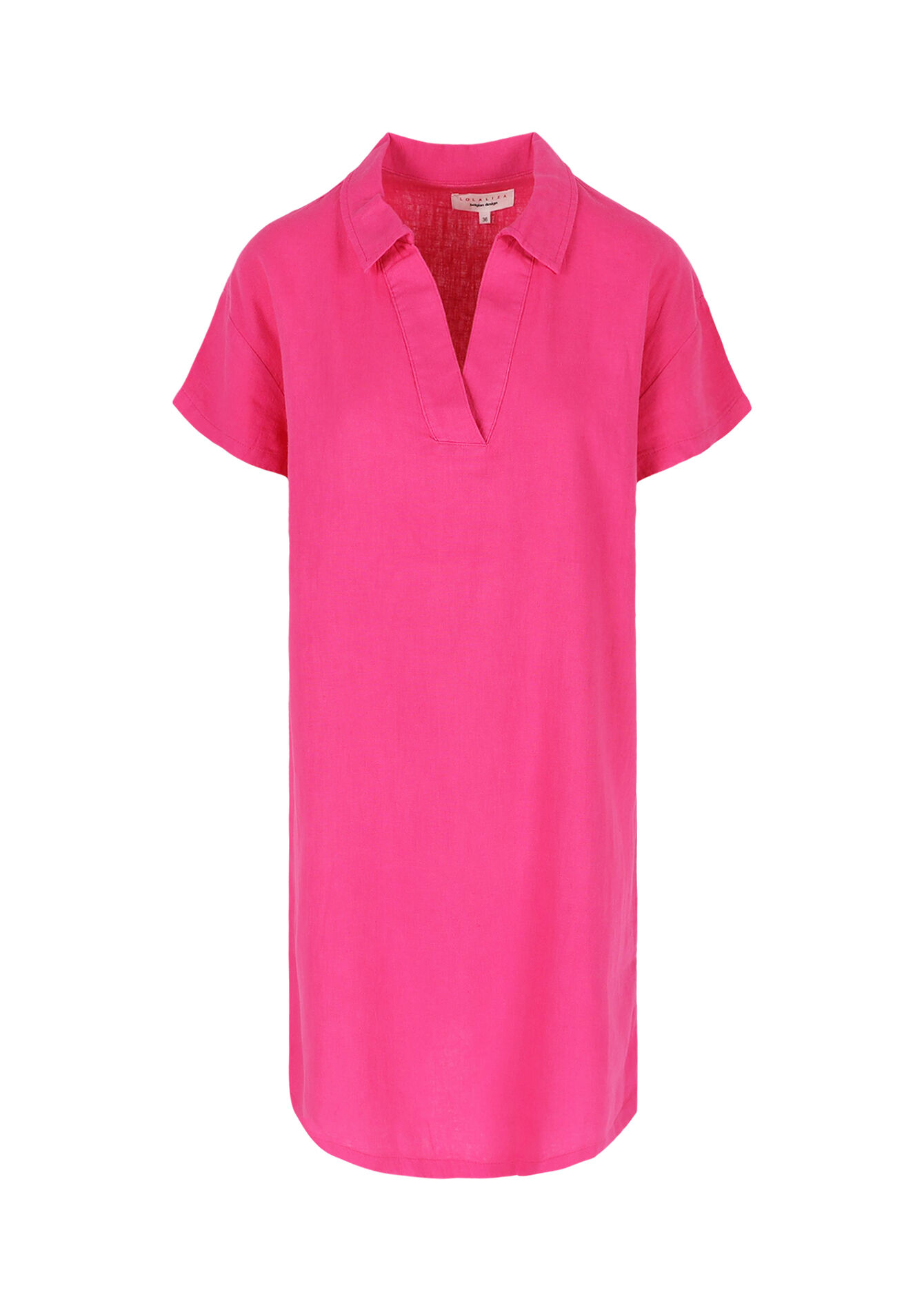 Linnen hemdjurk, Linnen hemdjurk - FUCHSIA - 08103881_5626