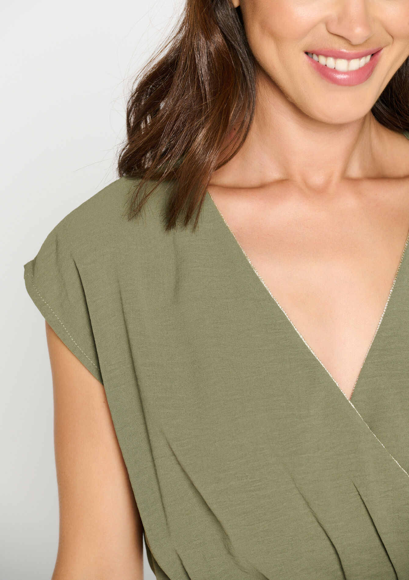 Robe cache-coeur - KHAKI MED - 08602001_4327