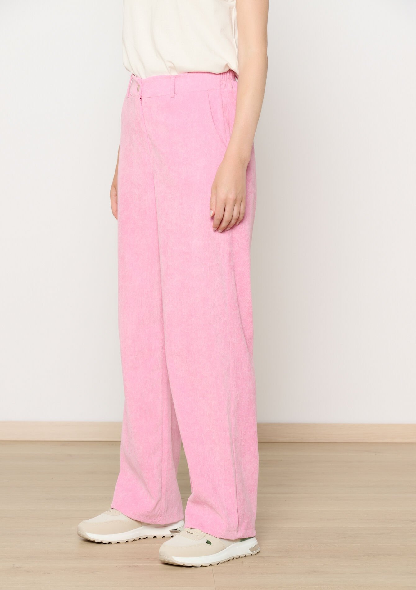 Trousers in baby corduroy, Trousers in baby corduroy - PINK BUBBLEGUM - 06600899_1477