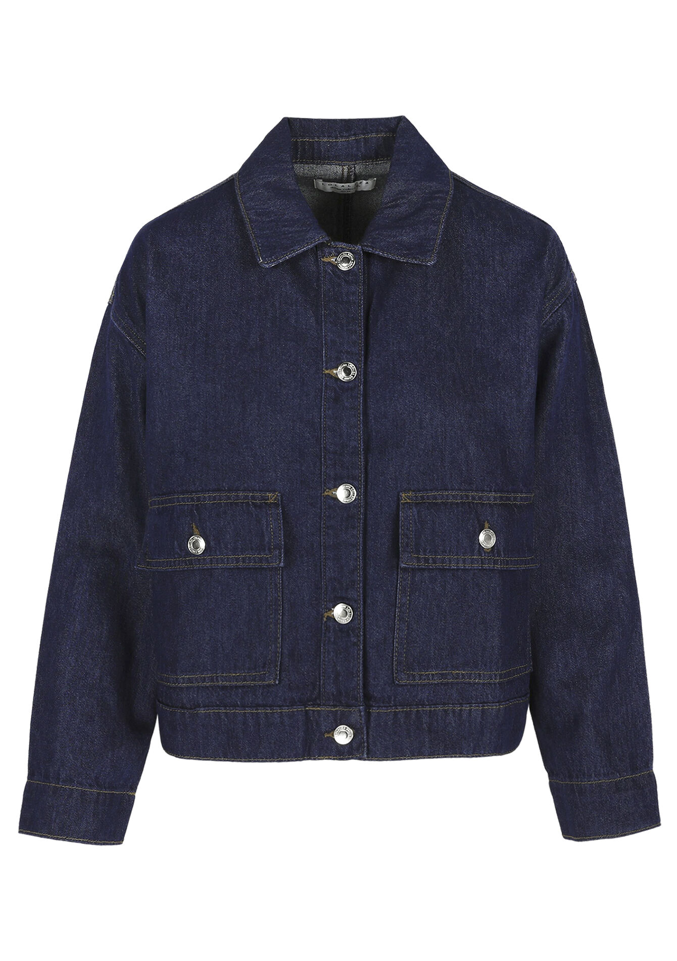 Veste droite en denim - DARK BLUE - 09101099_0501