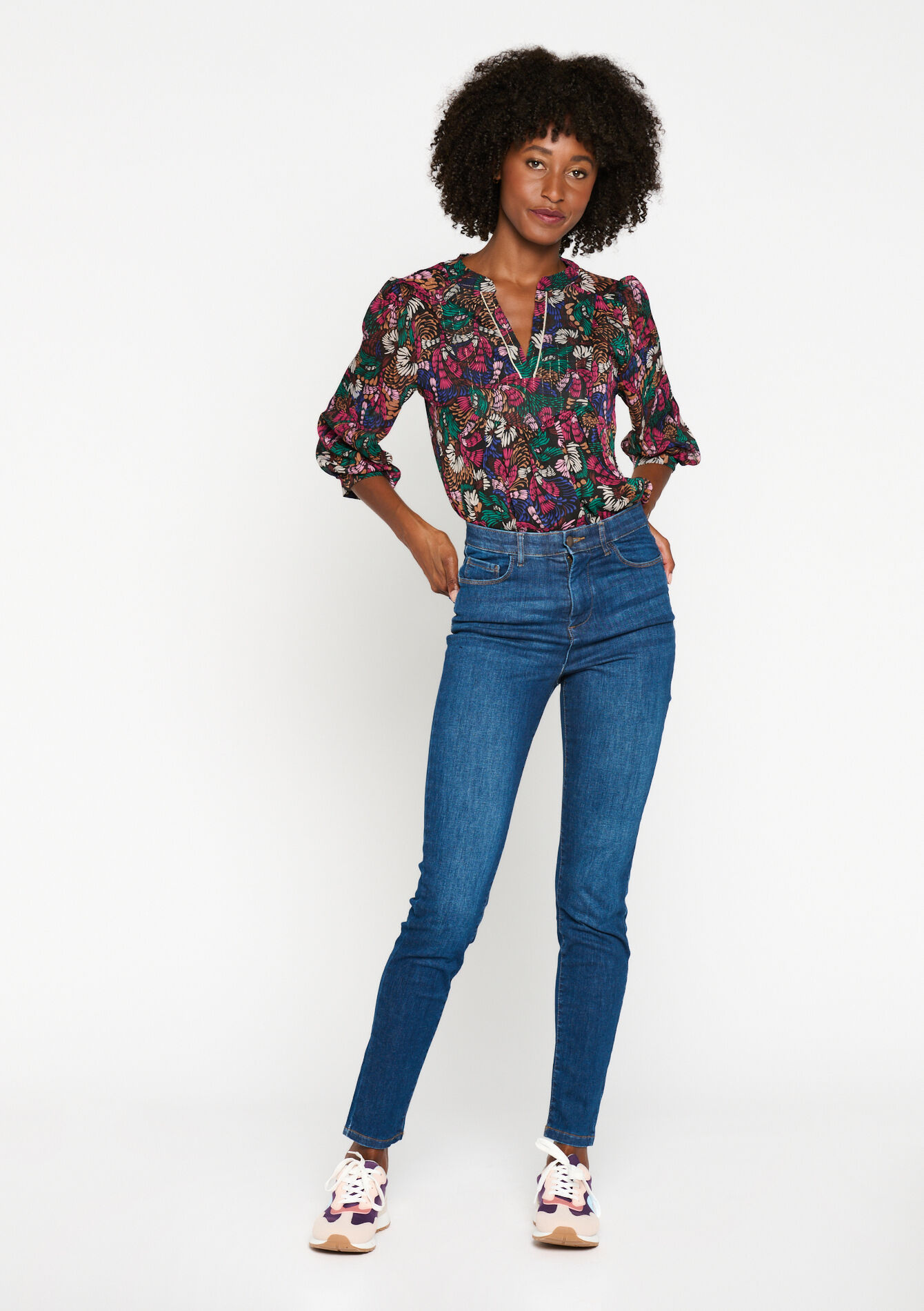 Jean slim multitaille, Jean slim multitaille - DARK BLUE - 22000447_0501