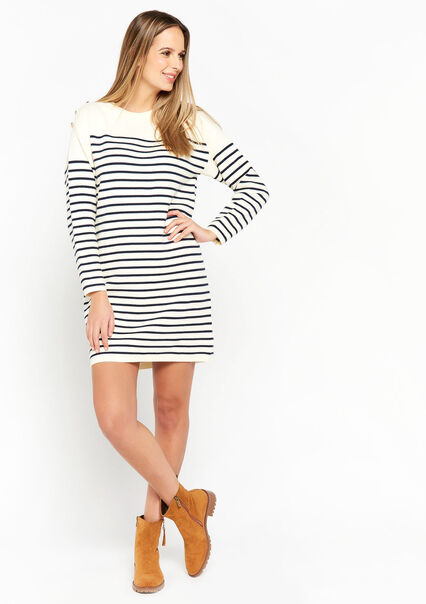 Striped pullover dress - OFFWHITE - 08103126_1001