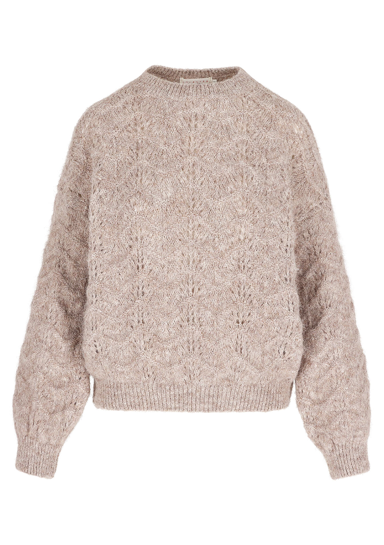 Zachte trui met textuur, Zachte trui met textuur - TAUPE - 04007095_1021