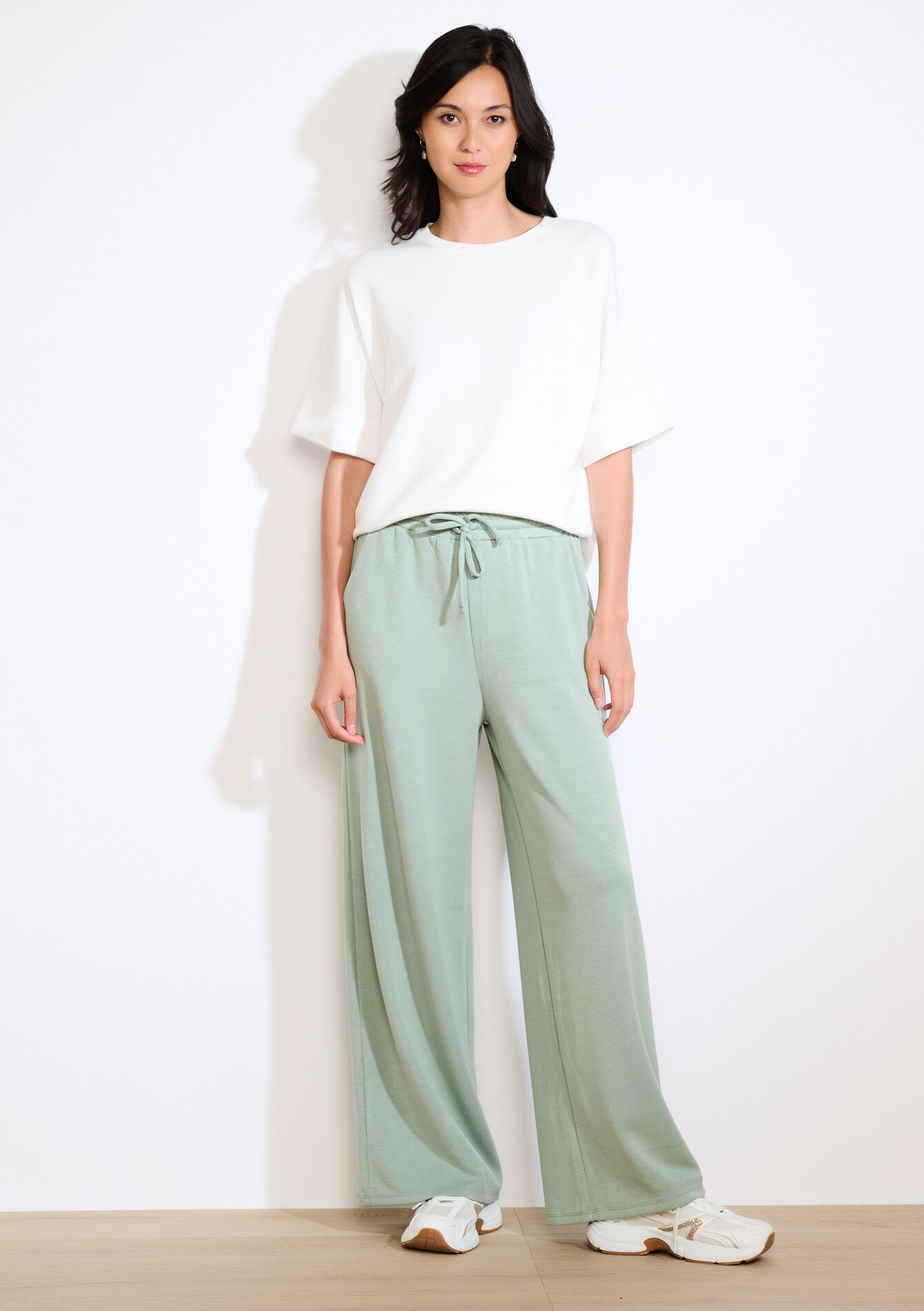 Wijde jersey broek, Wijde jersey broek, , back