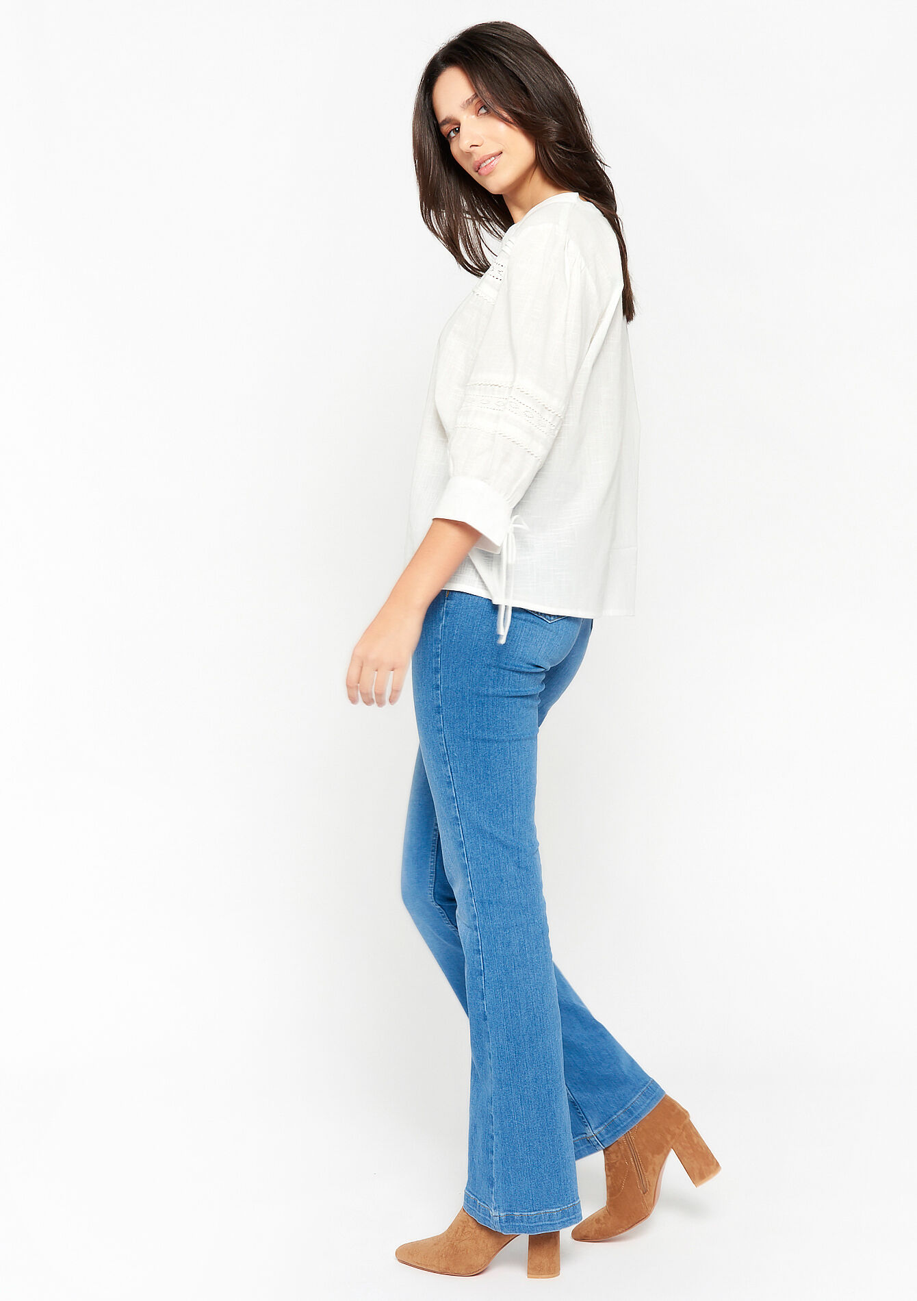 Blouse en coton - OPTICAL WHITE - 05702072_1019