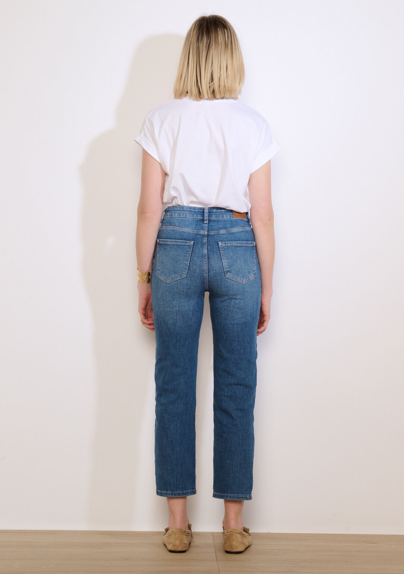 7/8 rechte jeans - MEDIUM BLUE - 22000636_0500