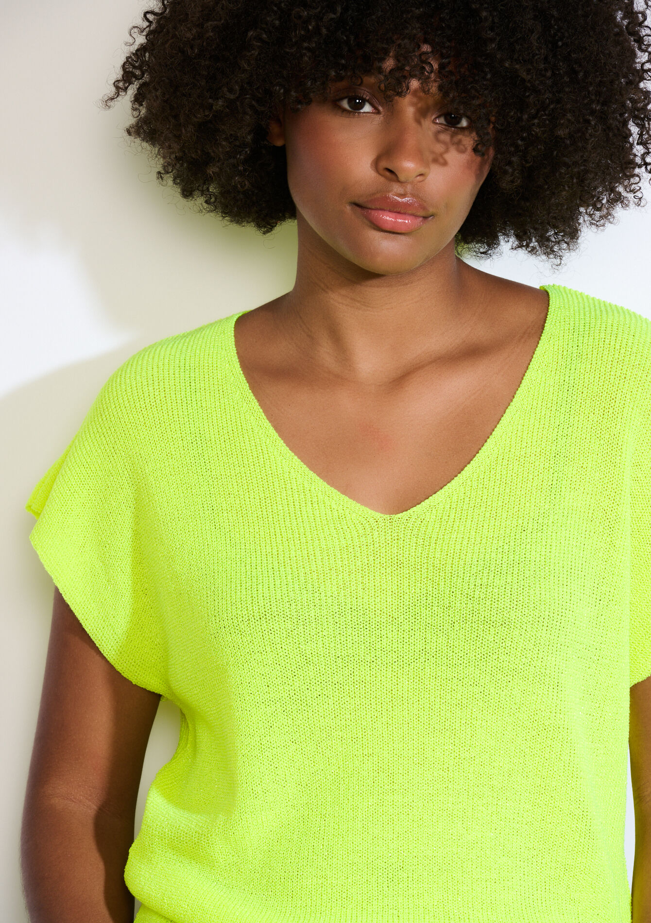 Débardeur en maille fine, Débardeur en maille fine - FLUO YELLOW - 04006992_4916