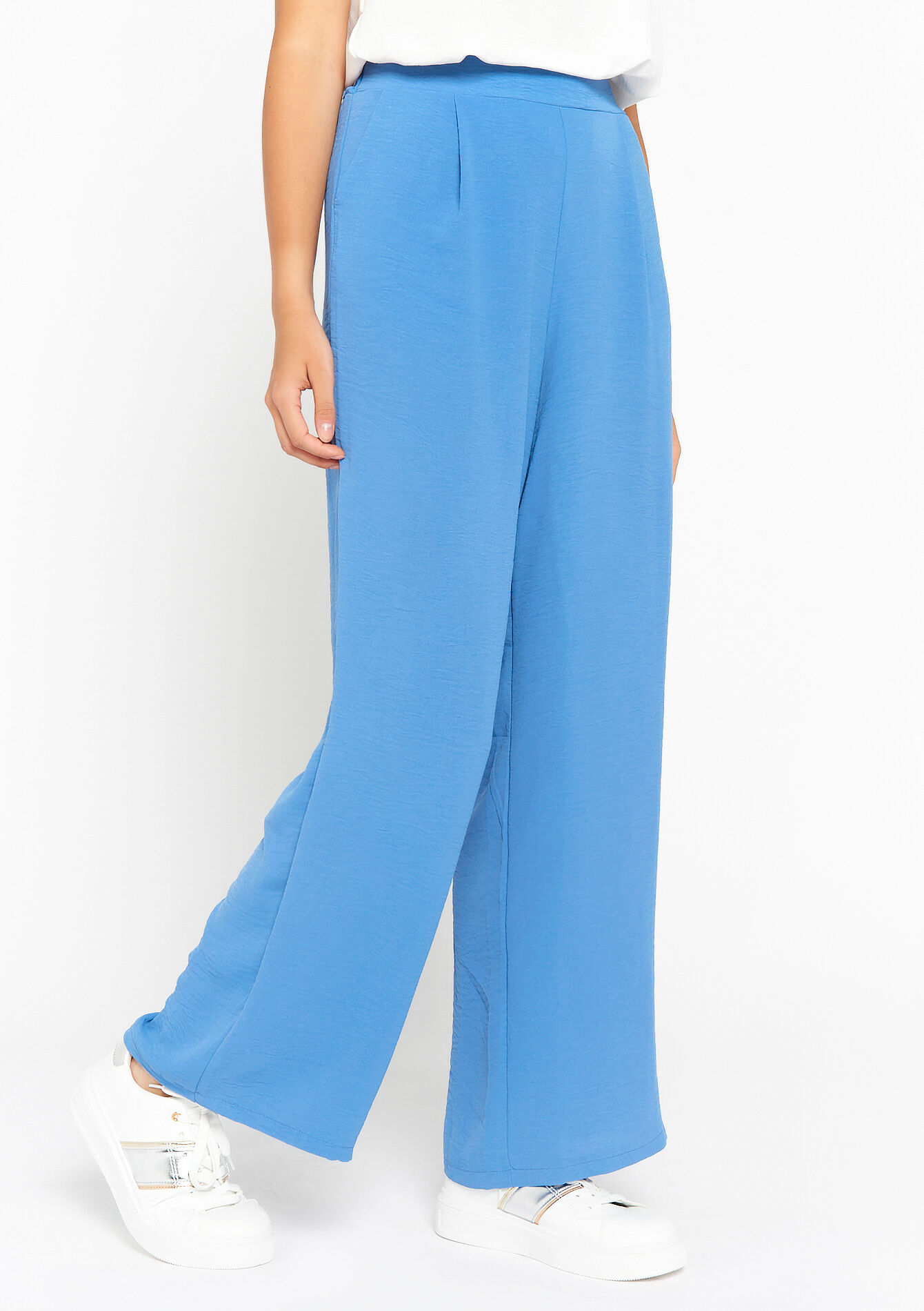 Pantalon évasé, Pantalon évasé - BLUE DENIM - 06600773_1638