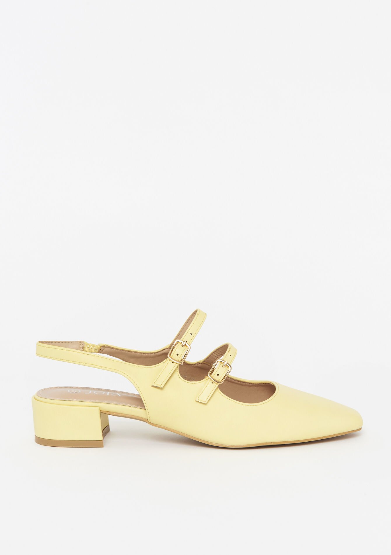 Faux leather strap ballerinas, , back