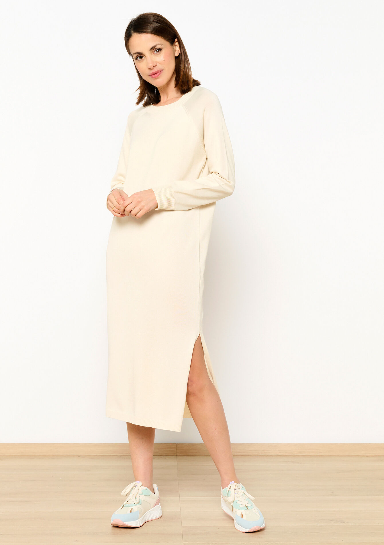 Basic trui-jurk, Basic trui-jurk - LT BEIGE - 08602298_2527