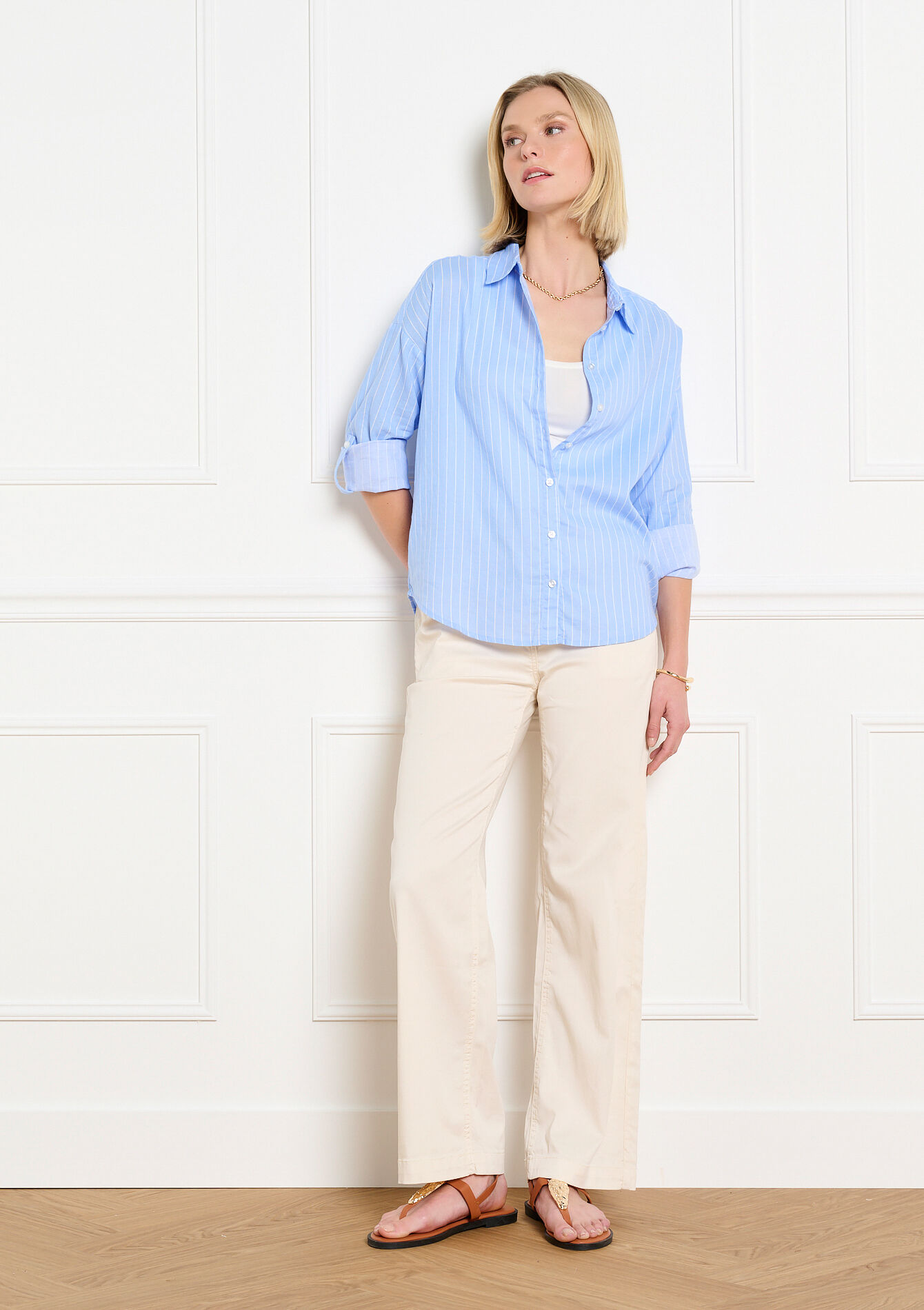 Los vallend gestreept hemd - OFFWHITE - 05702968_1001