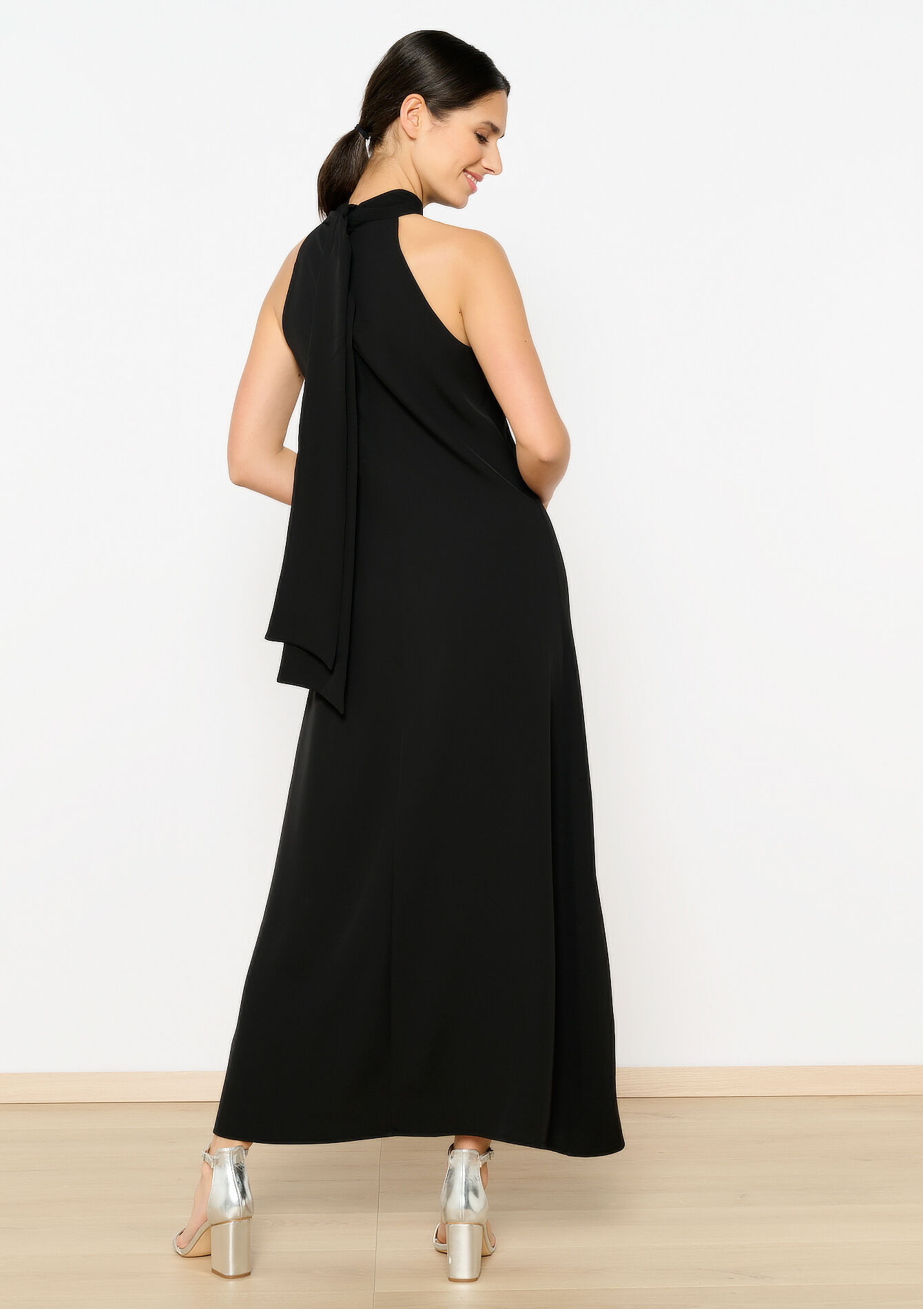 Halterjurk met roos, Halterjurk met roos - BLACK - 08103563_1119