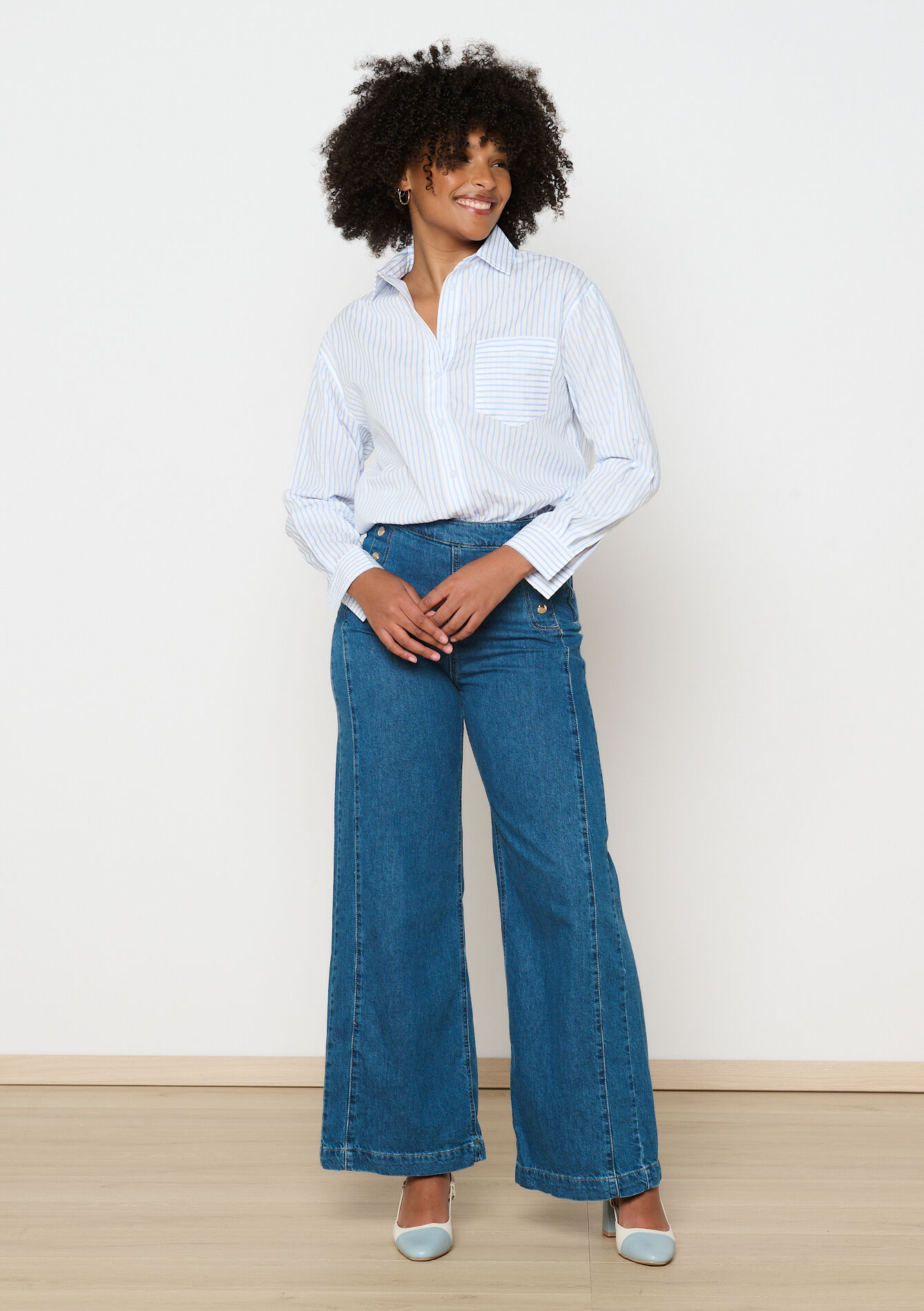 Gestreept hemd, Gestreept hemd - OFFWHITE - 05702720_1001